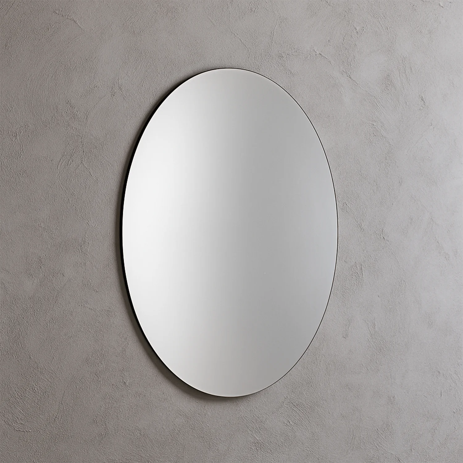 Elegant Oval Frameless Wall Mirror for Home & Office Decor (6 Pc) - Image 4