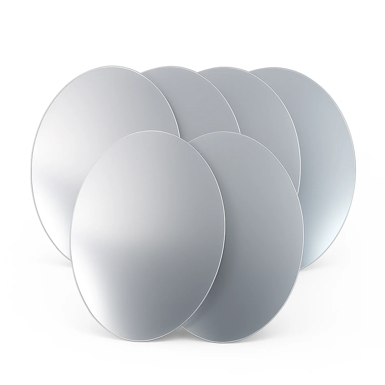 Elegant Oval Frameless Wall Mirror for Home & Office Decor (6 Pc) - Image 5