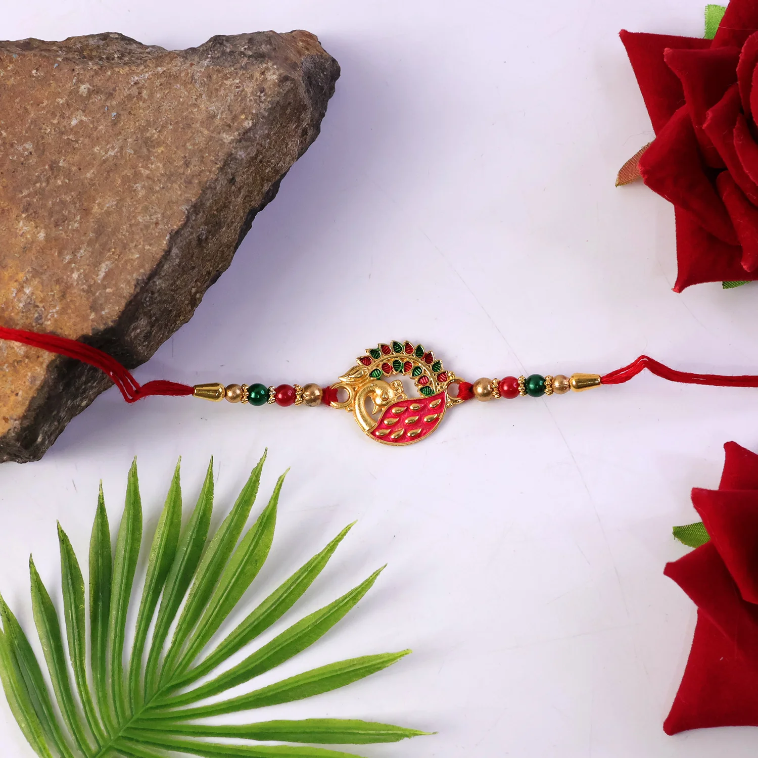 Elegant Peacock Design Rakhi (1 Pc) - Image 8