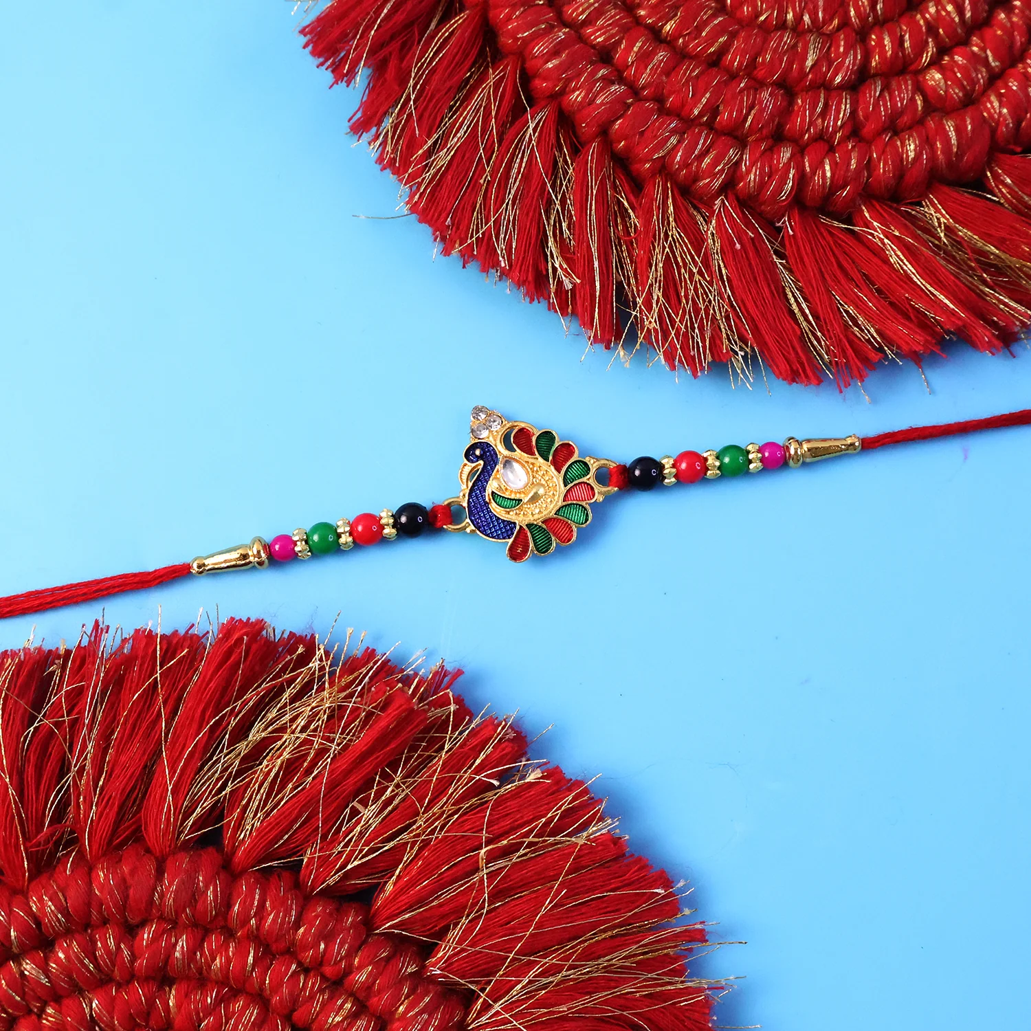 Elegant Peacock Designer Rakhi (1 Pc) - Image 4