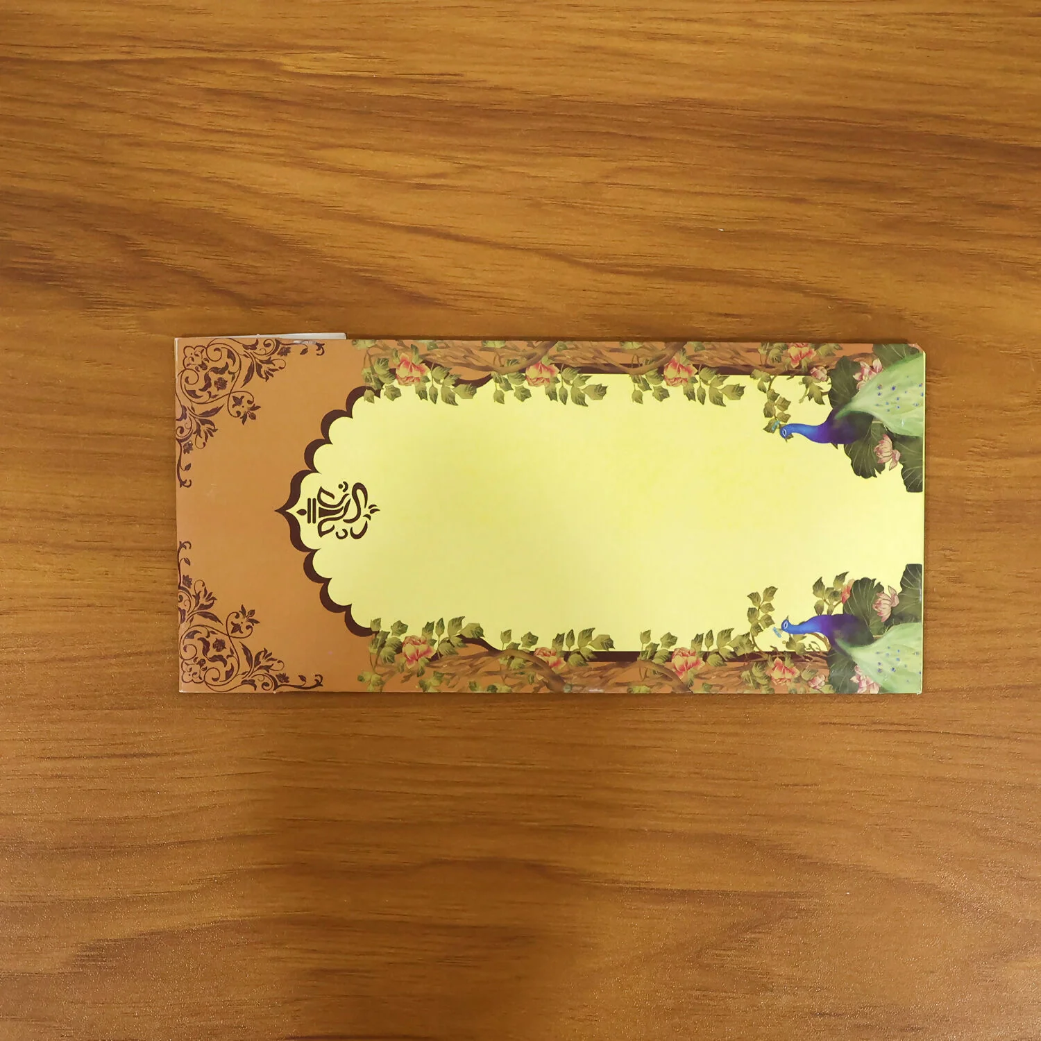 Elegant Peacock Floral Wedding Shagun Money Envelope Pack of 10 Pieces - Image 7