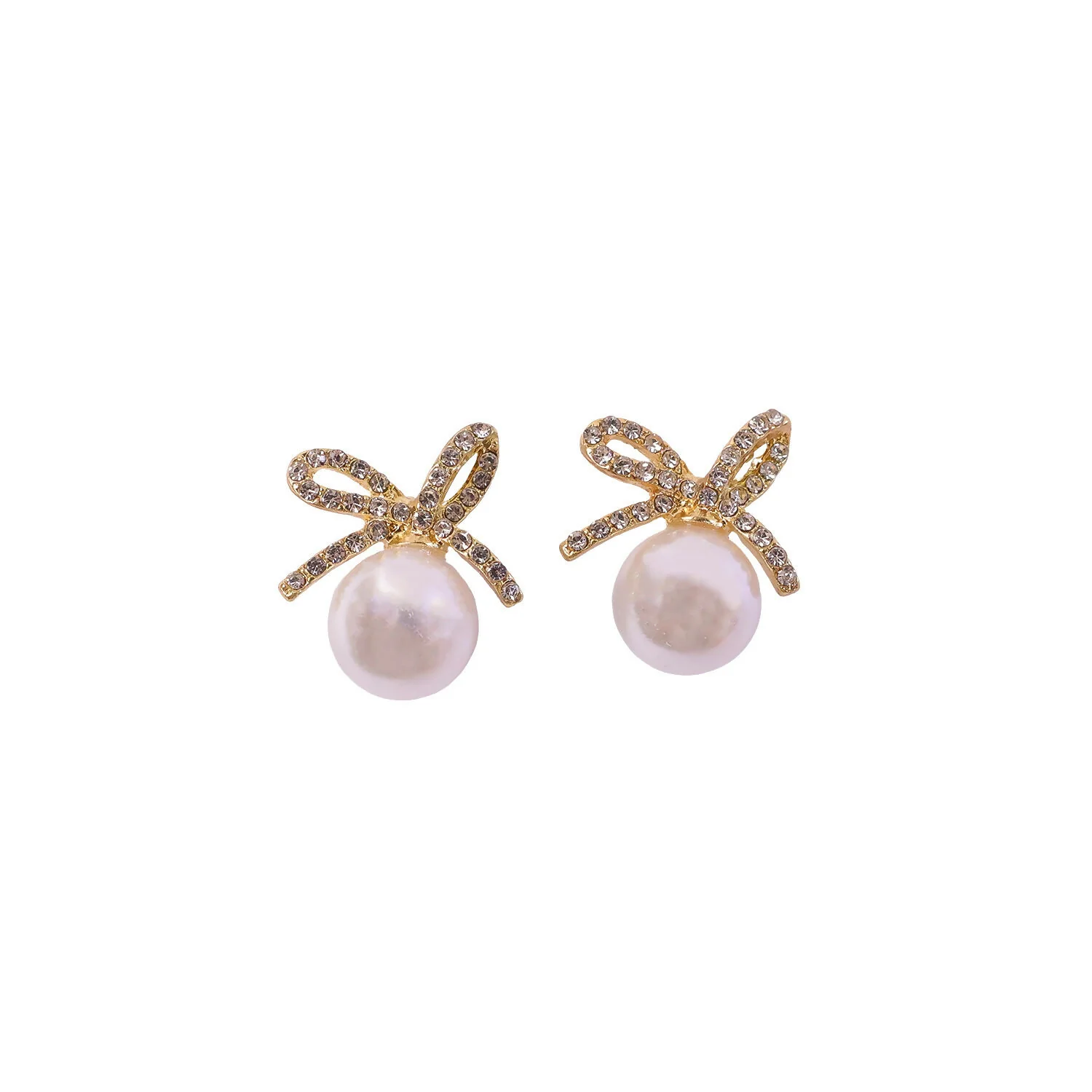 Elegant Pearl Bow Stud Earrings for Women And Girls - Image 5