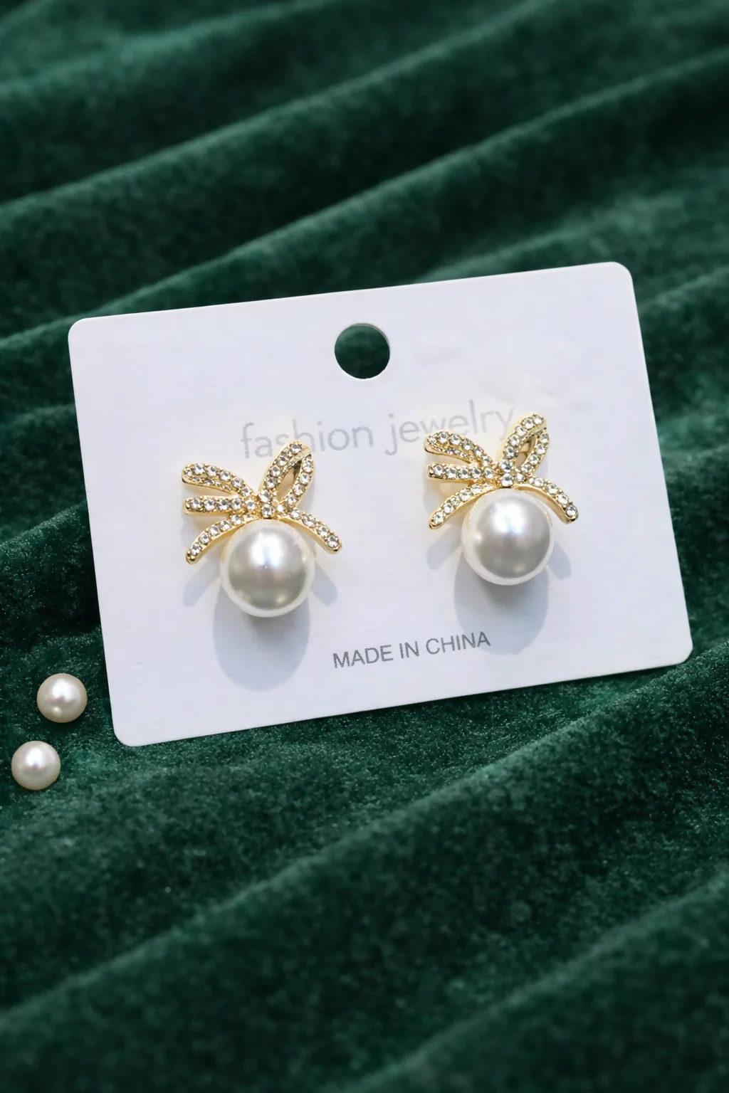 Elegant Pearl Bow Stud Earrings for Women And Girls - Image 6