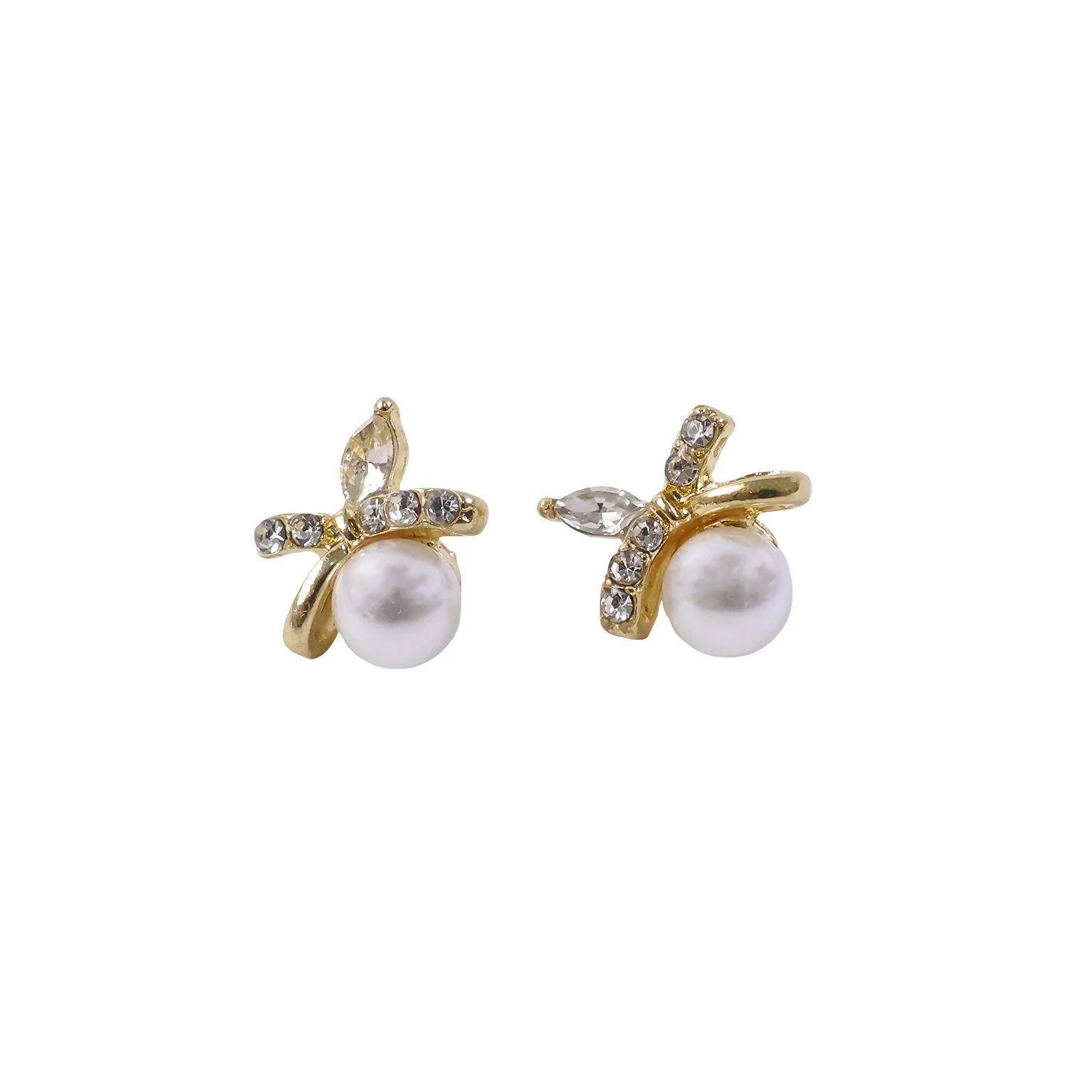 Elegant Pearl Butterfly Design Stud Earrings for Women and Girls - Image 5