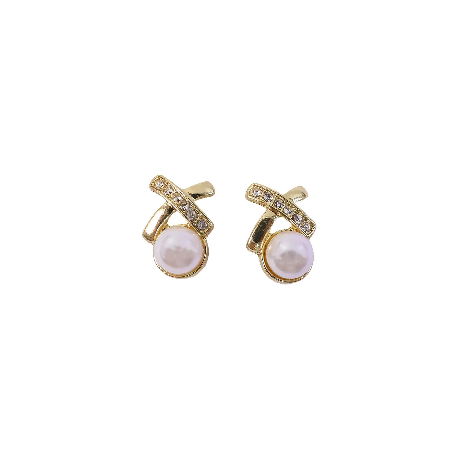 Elegant Pearl Crystal Stud Earrings for Women And Girls - Image 5