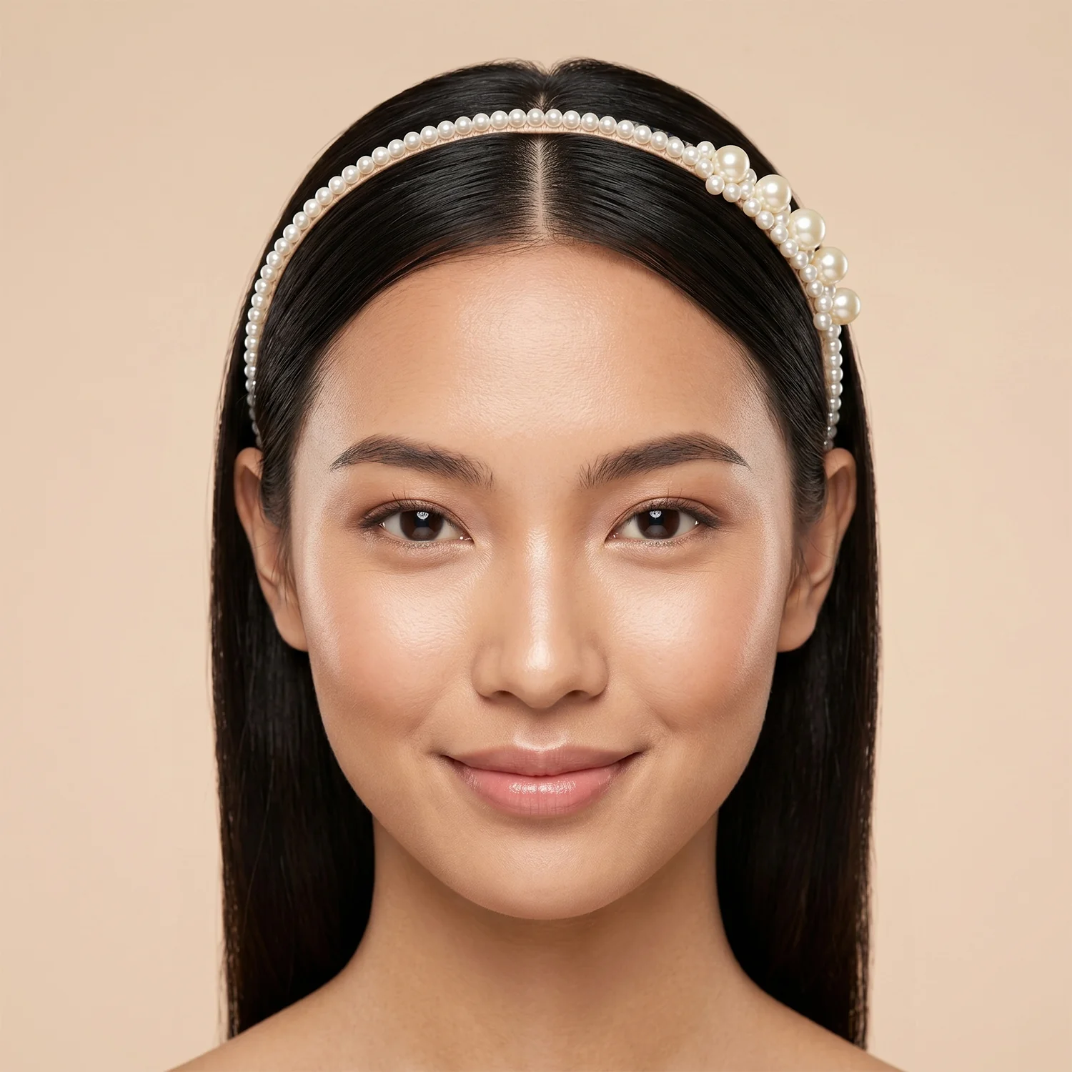 Pearl Beaded Designer Hairband for Women Stylish Headband (1 Pc) - Image 3