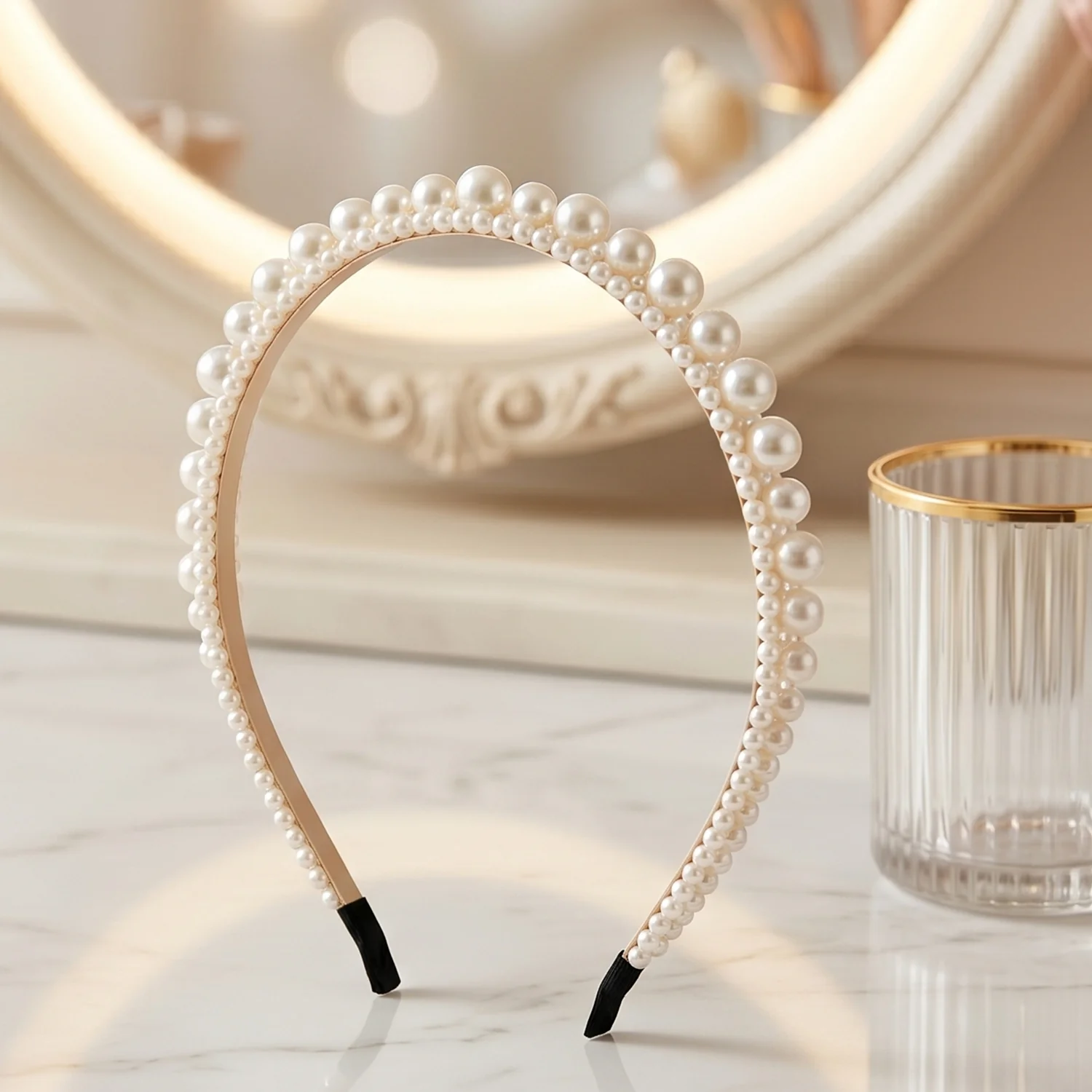 Elegant Pearl Studded Hairband for Women Daily Wear Headband (1 Pc) - Image 4