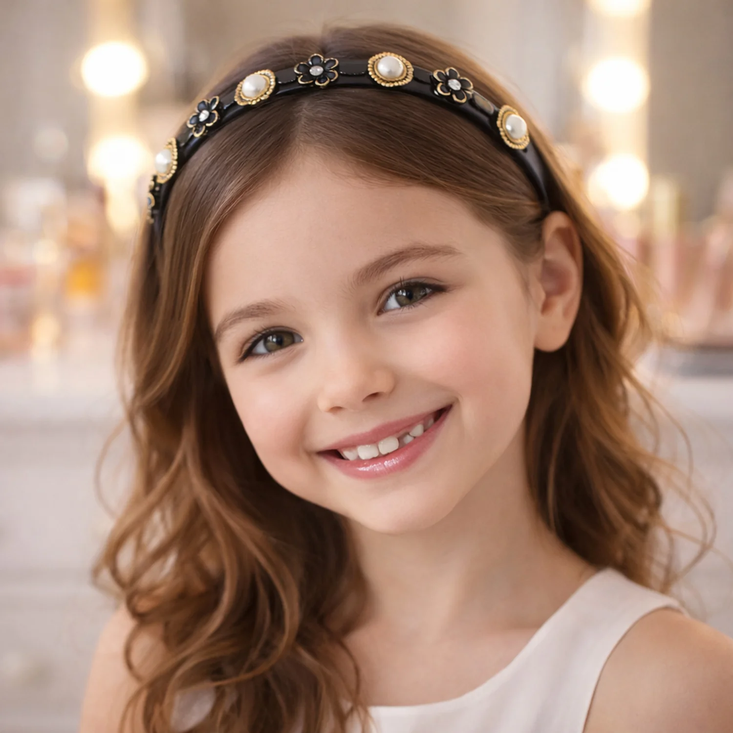 Elegant Pearl & Floral Designer Hairband for Women & Girls 1 Pc - Image 7