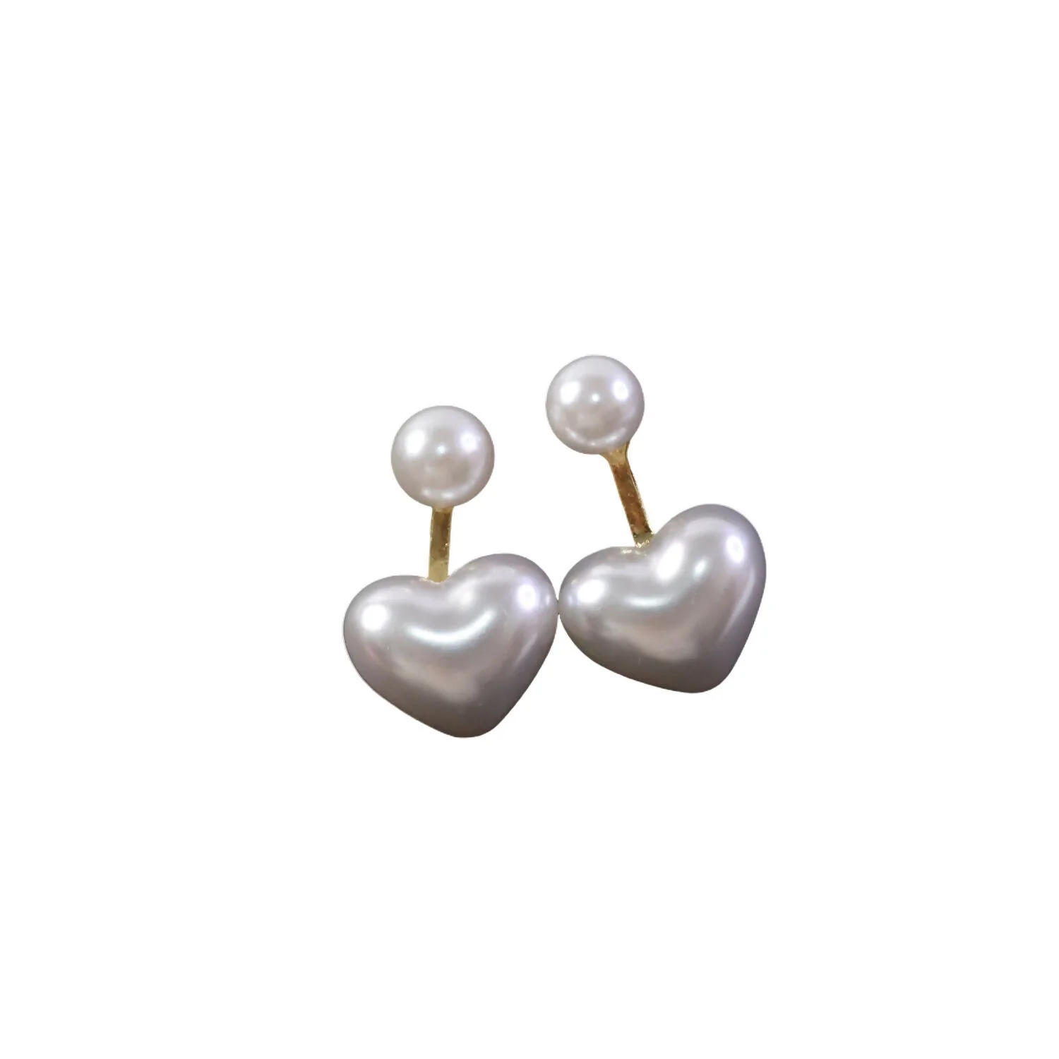 Elegant Pearl Heart Drop Earrings for Women & Girls – Gold Plated Romantic Heart Design Earrings - Image 5