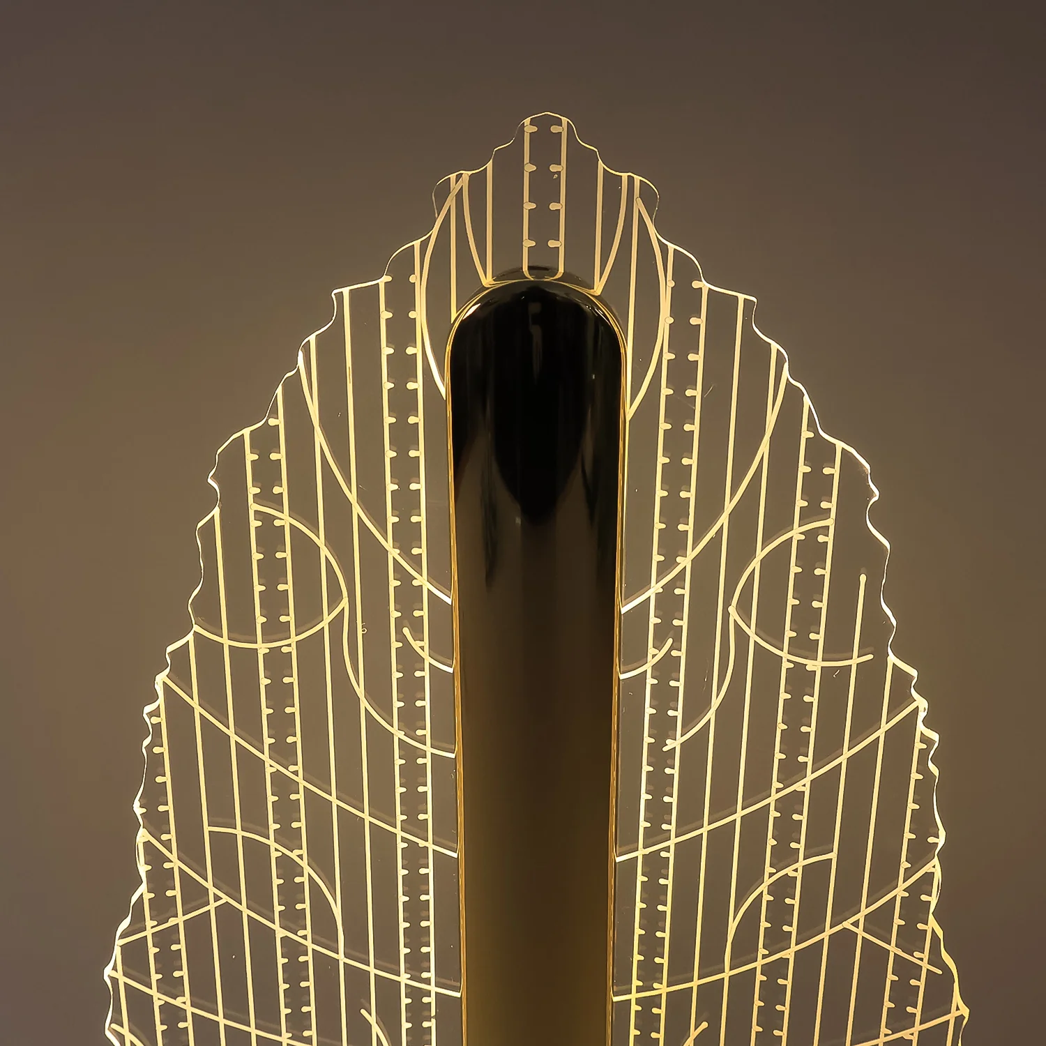 Elegant Plastic LED Table Lamp with Leaf Design Shade (1 Pc) - Image 2