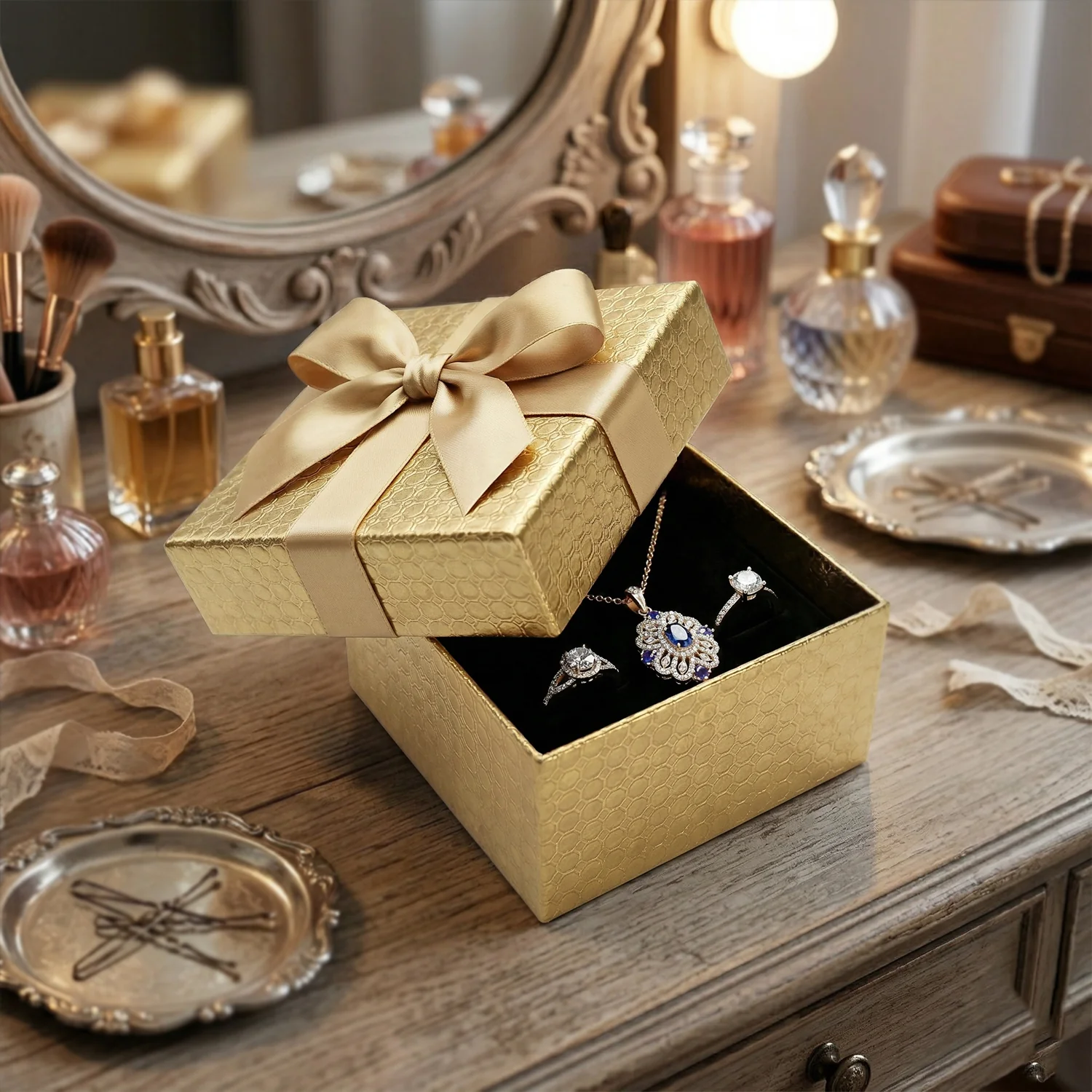 Elegant Premium Gift Box with Decorative Ribbon (1 Pc) - Image 3