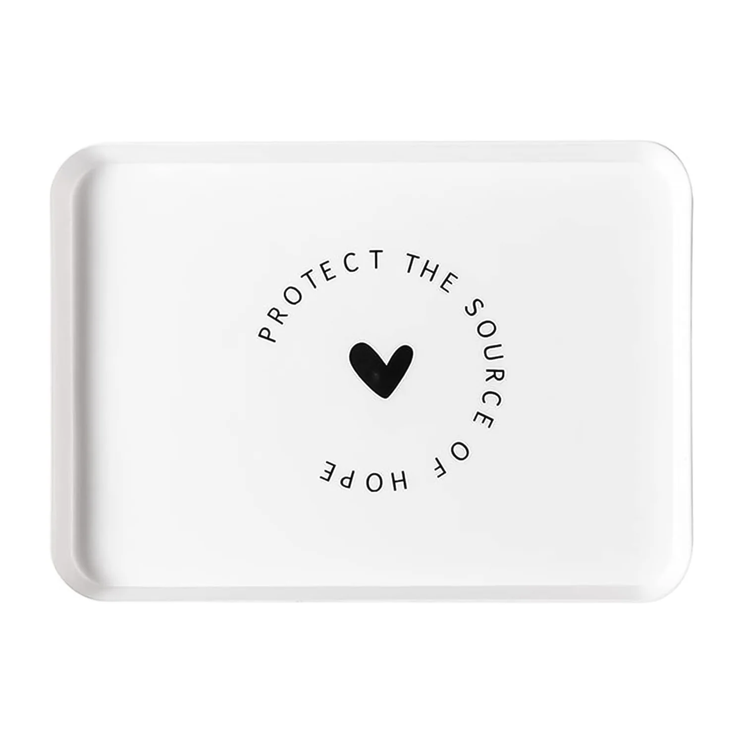 Elegant Printed Plastic Serving Tray with Motivational Quote - Image 5
