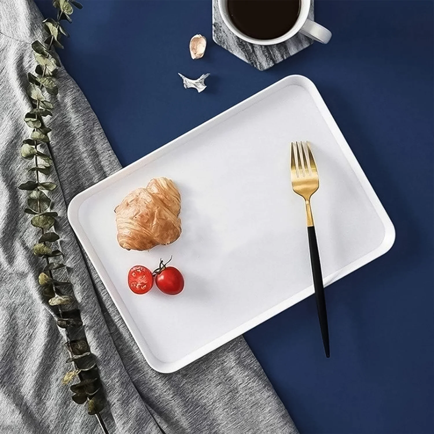 Elegant Printed Plastic Serving Tray with Motivational Quote - Image 6