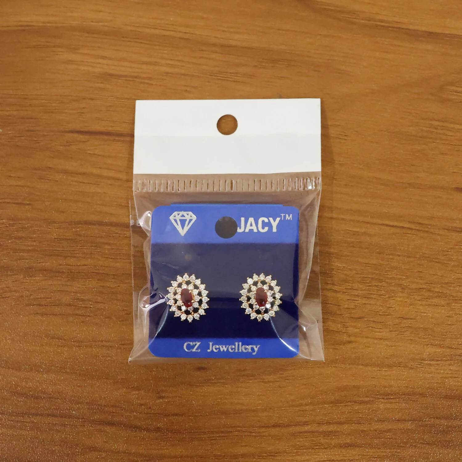 Elegant Red CZ Stone Stud Earrings with Gold Finish for Party, Wedding & Daily Wear - Image 6