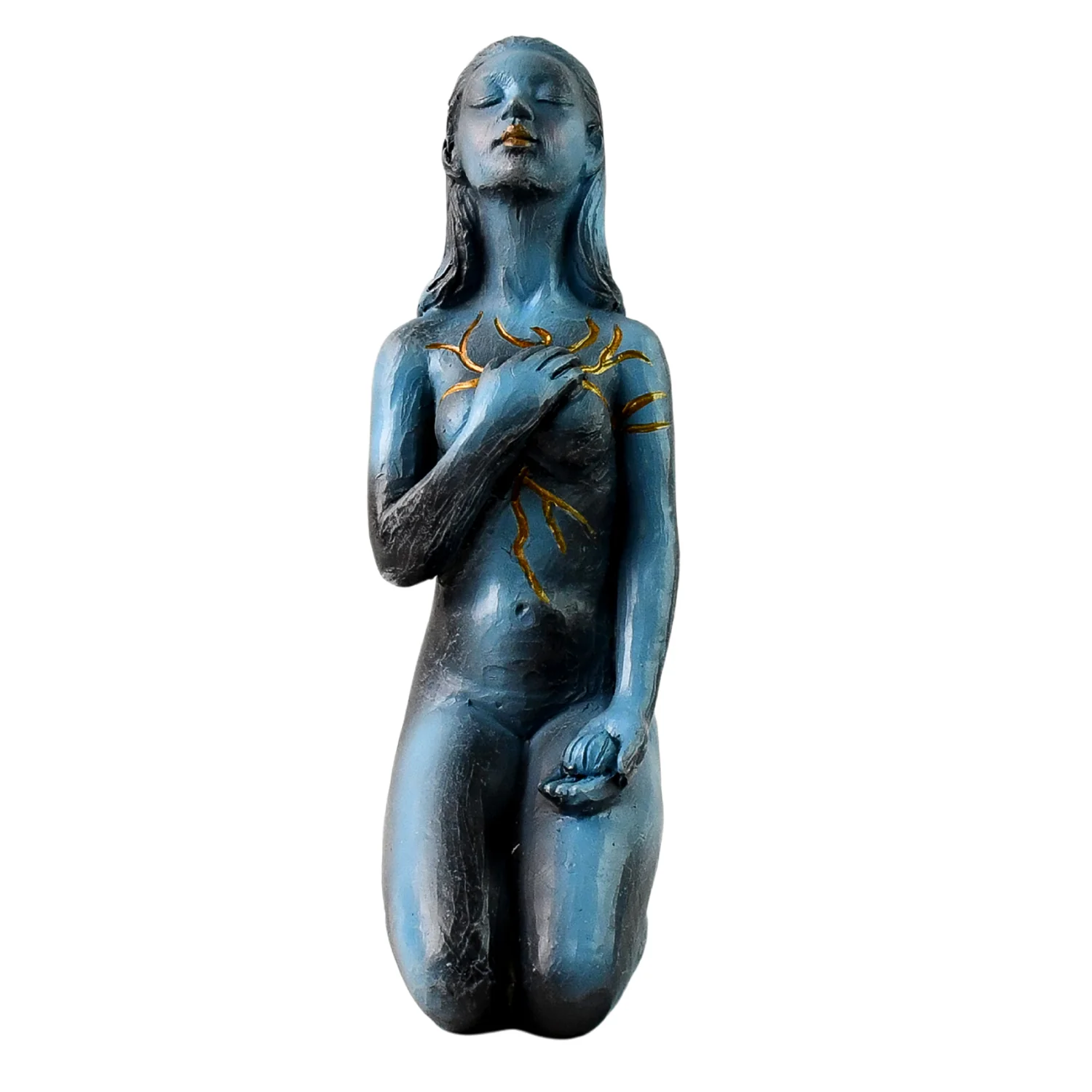 Elegant Resin Kneeling Woman Decorative Statue (1 Pc) - Image 5