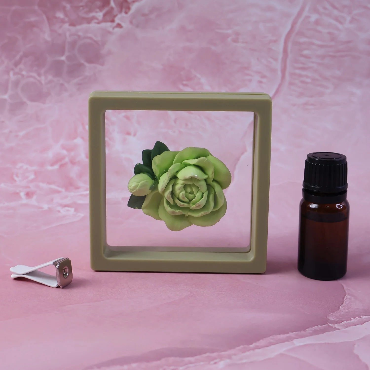 Rose Flower Car Air Freshener Clip for AC Vent with Perfume Bottle 10ML (1 Pc) - Image 10