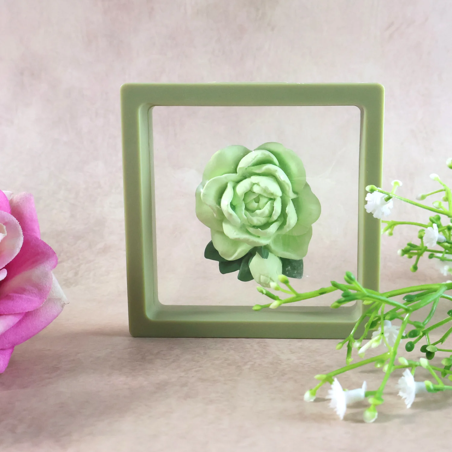Rose Flower Car Air Freshener Clip for AC Vent with Perfume Bottle 10ML (1 Pc) - Image 4