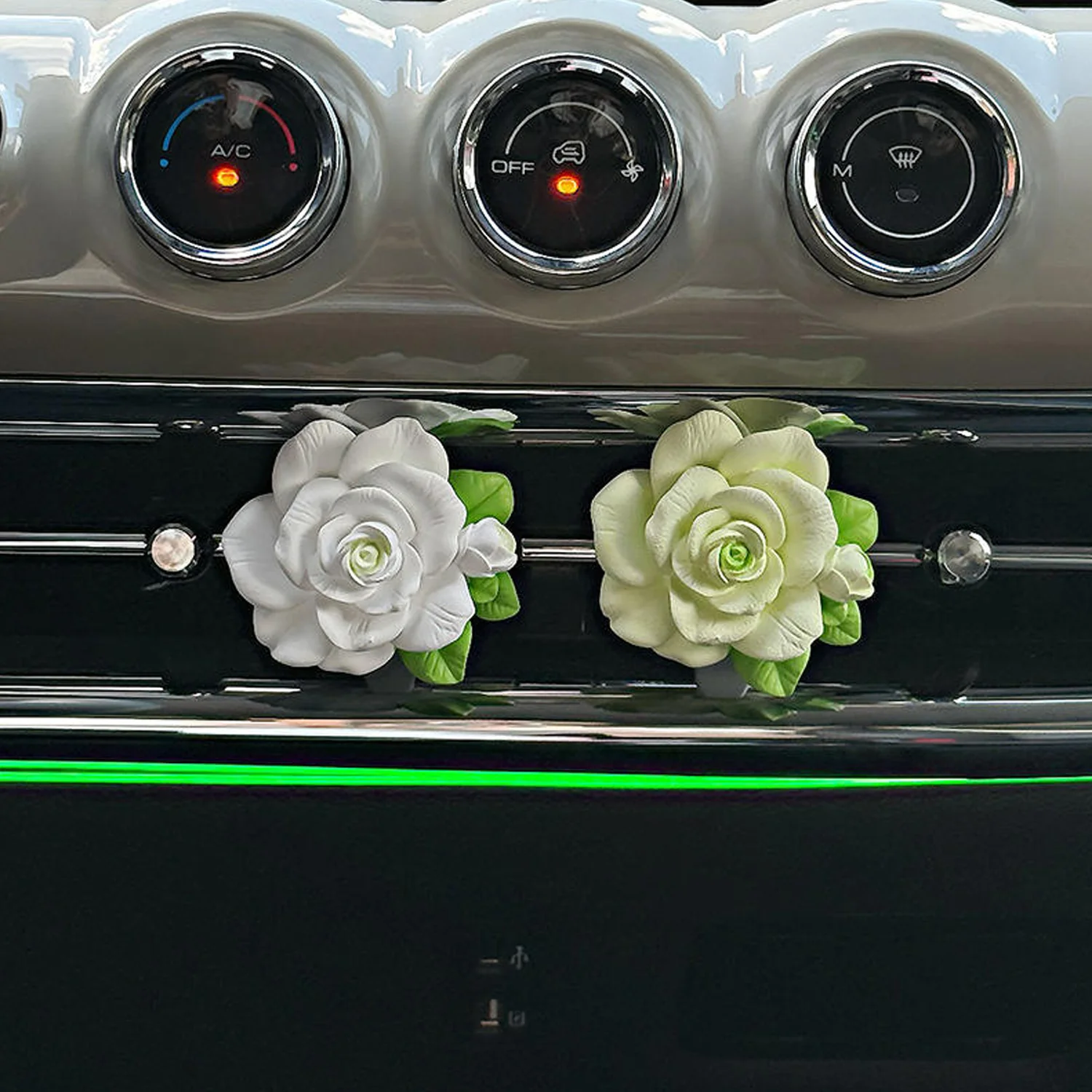 Rose Flower Car Air Freshener Clip for AC Vent with Perfume Bottle 10ML (1 Pc) - Image 9