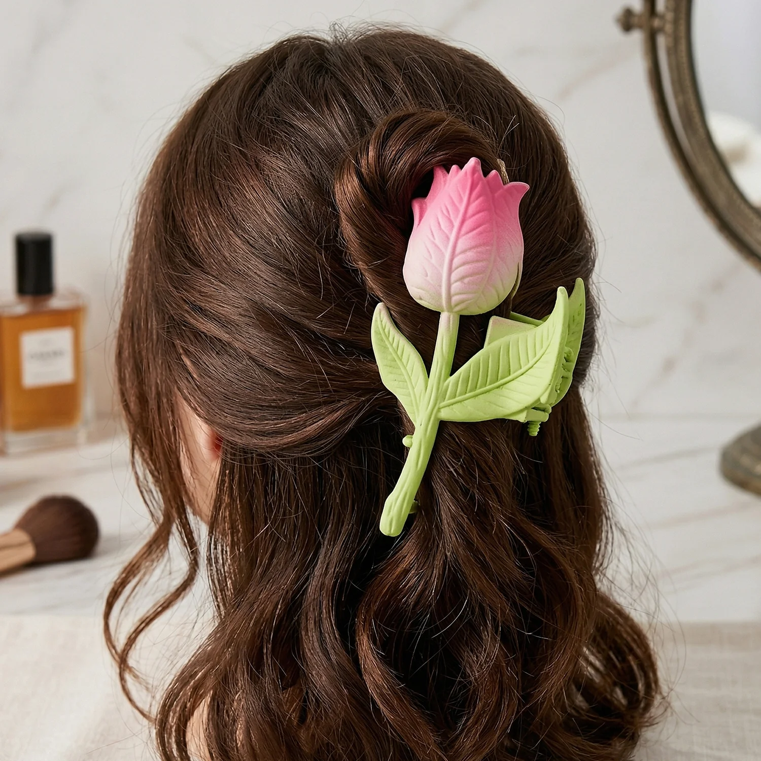 Elegant Rose Flower Design Hair Claw Clip (1 Pc) - Image 5
