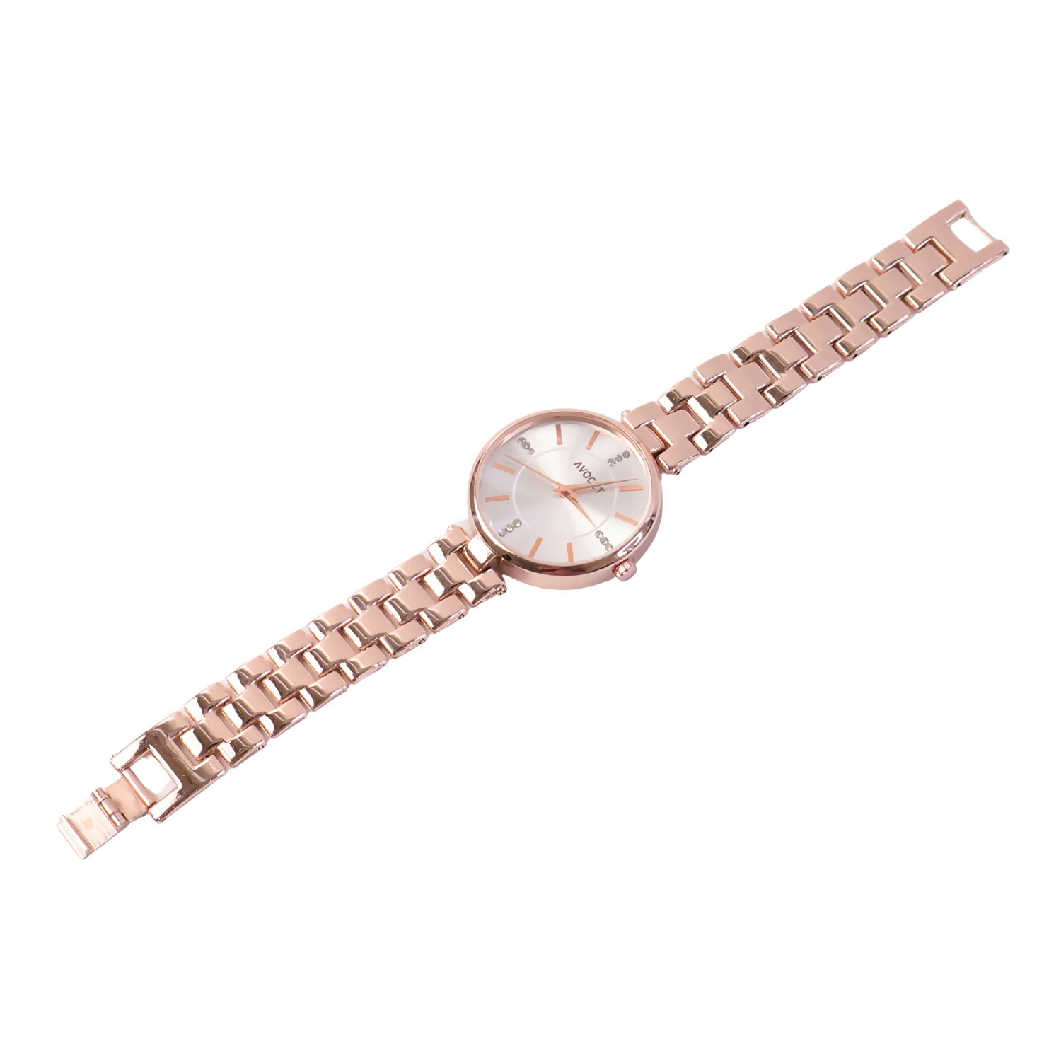Elegant Rose Gold Analog Women’s Watch with Crystal Dial & Metal Strap - Image 6