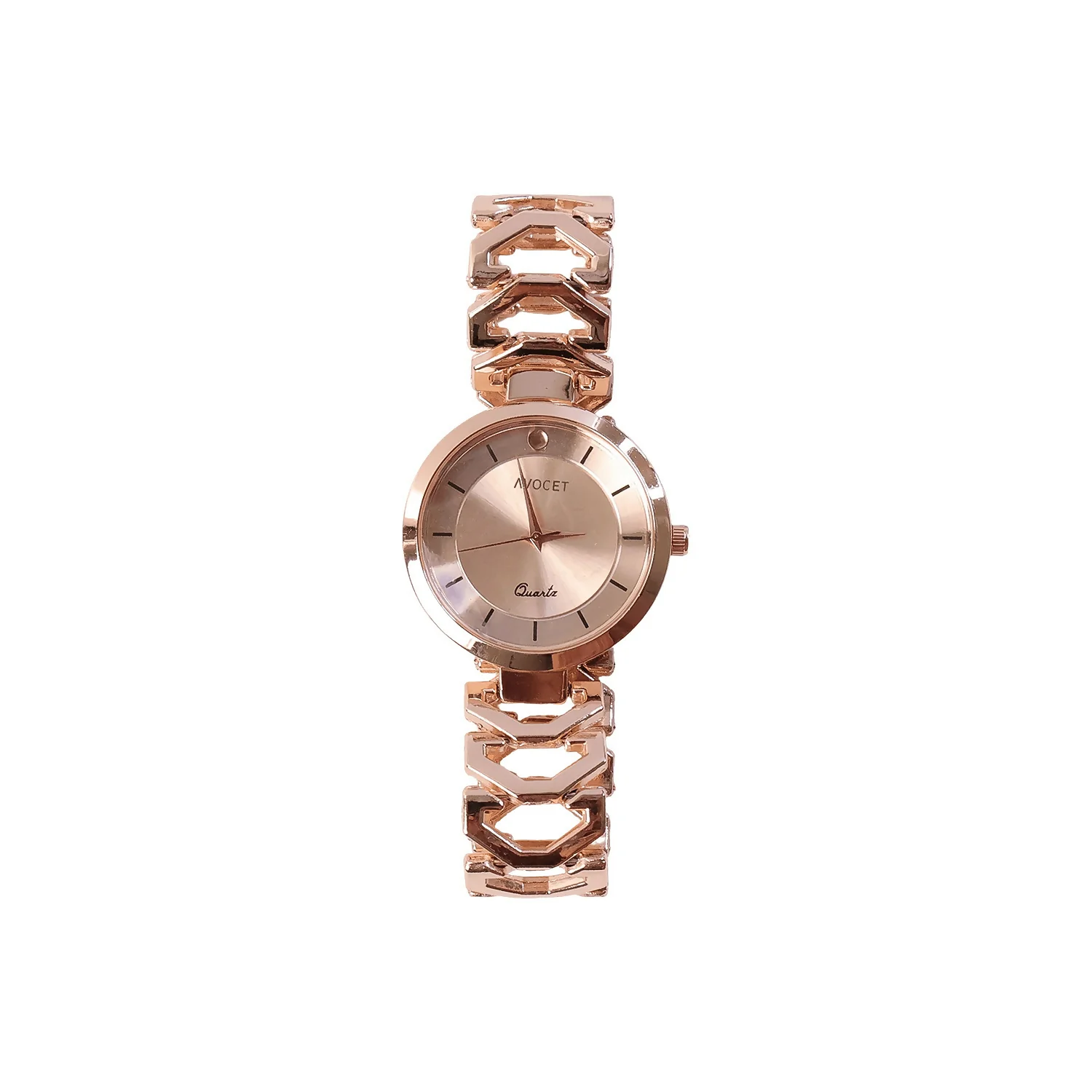 Elegant Rose Gold Analog Wrist Watch with Designer Bracelet Strap for Women - Image 6
