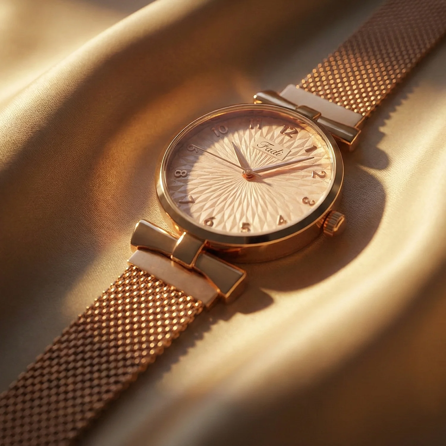 Elegant Rose Gold Finish Analog Wrist Watch (1 Pc) - Image 4