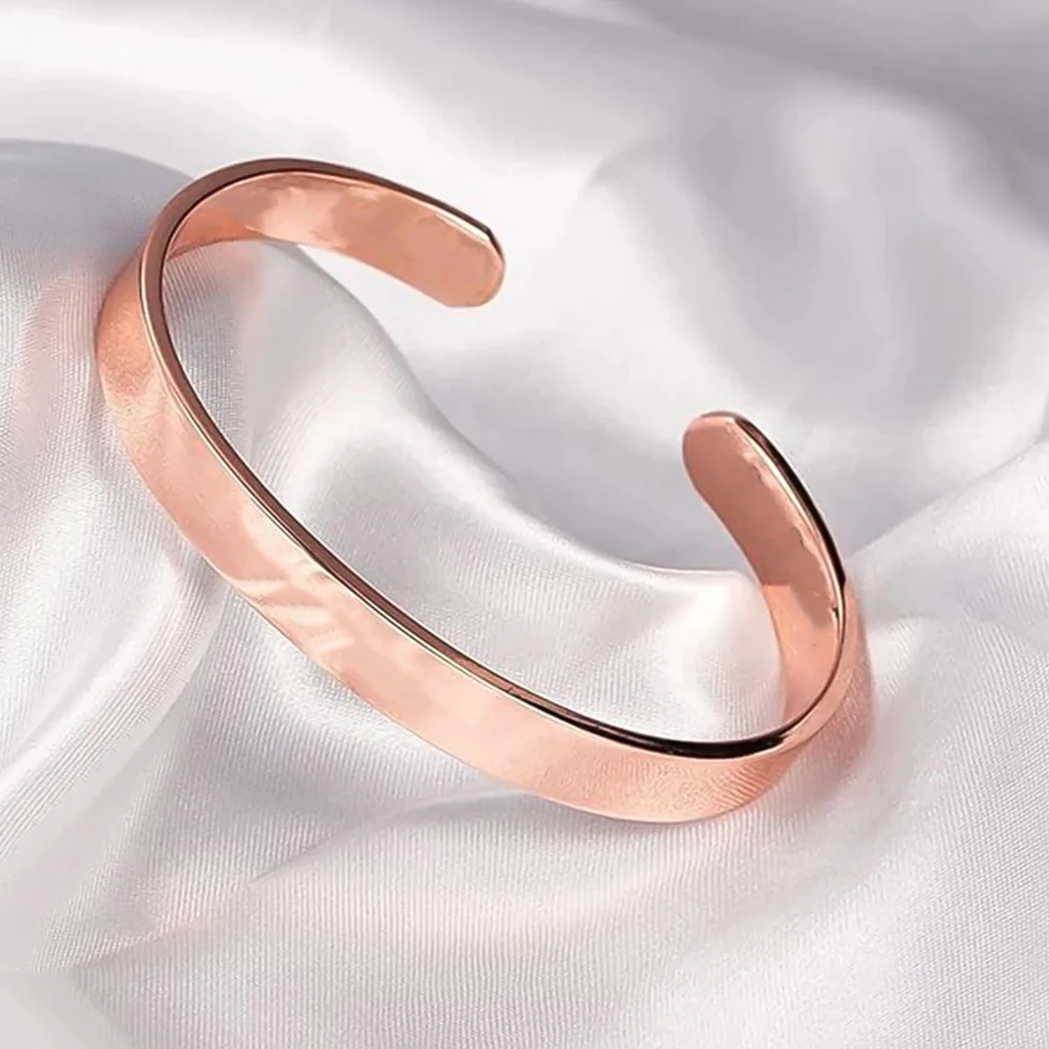 Elegant Rose Gold-Plated Open Cuff Bracelet Kada (1 Pc) - Image 4
