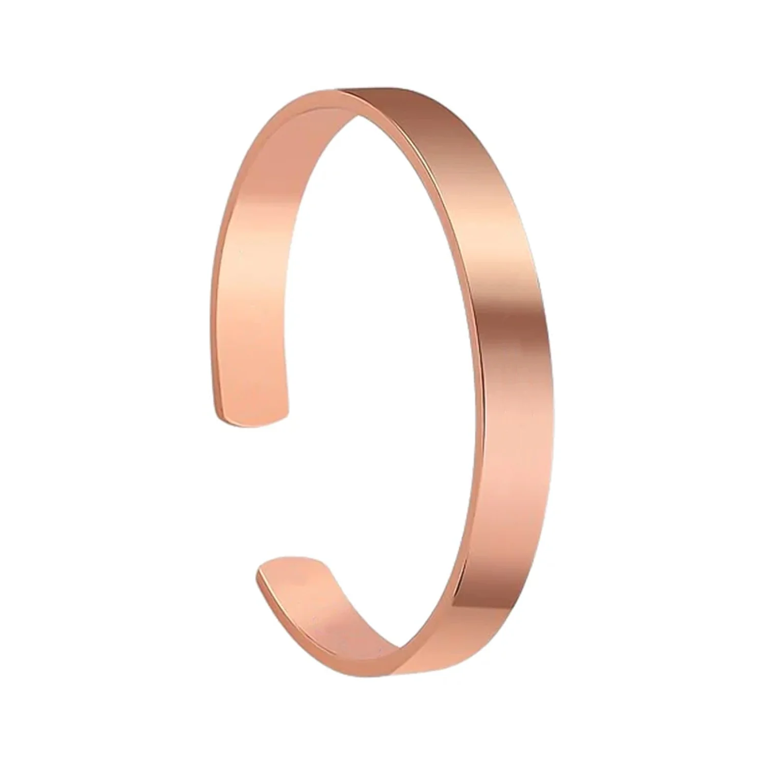 Elegant Rose Gold-Plated Open Cuff Bracelet Kada (1 Pc) - Image 5