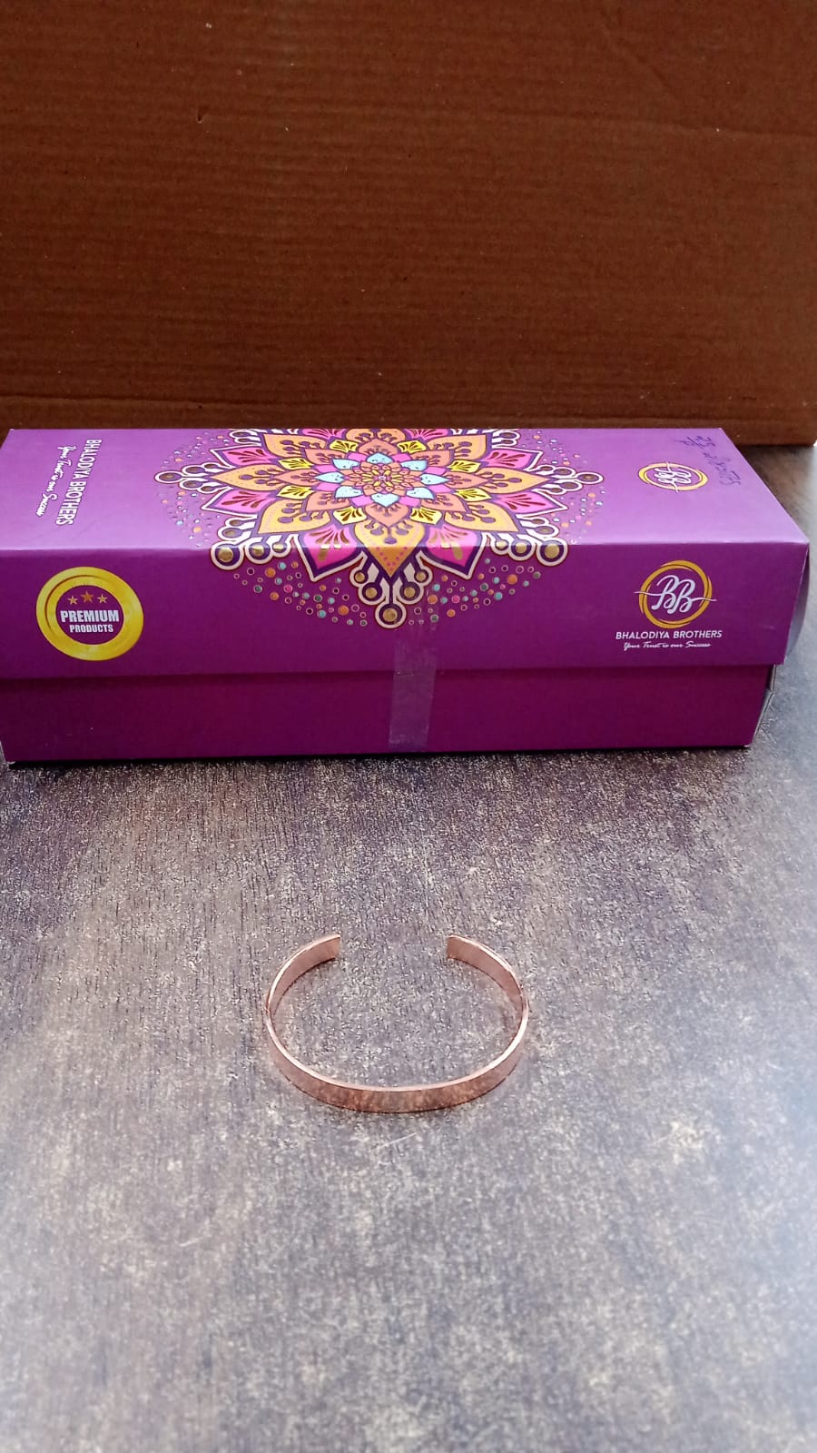 Elegant Rose Gold-Plated Open Cuff Bracelet Kada (1 Pc) - Image 7