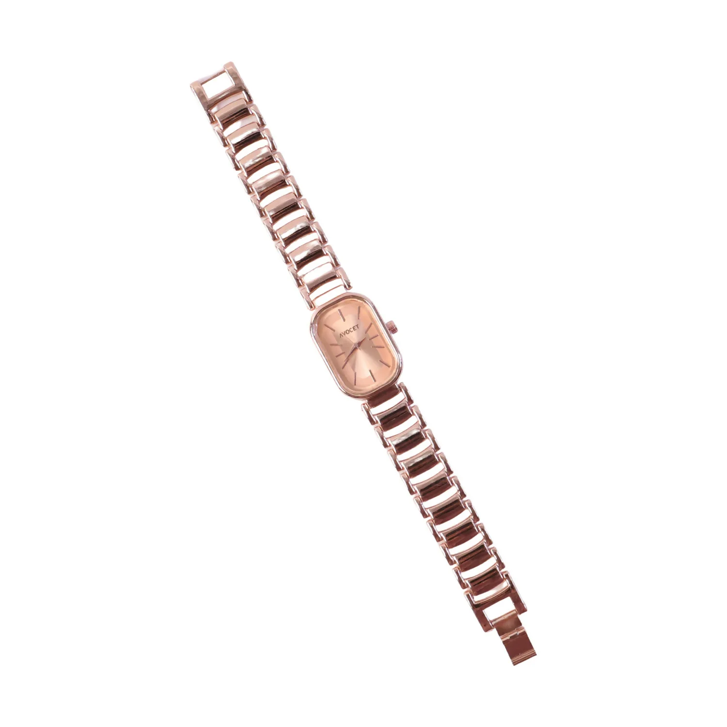 Elegant Rose Gold Rectangular Dial Women’s Watch with Premium Metal Strap - Image 6