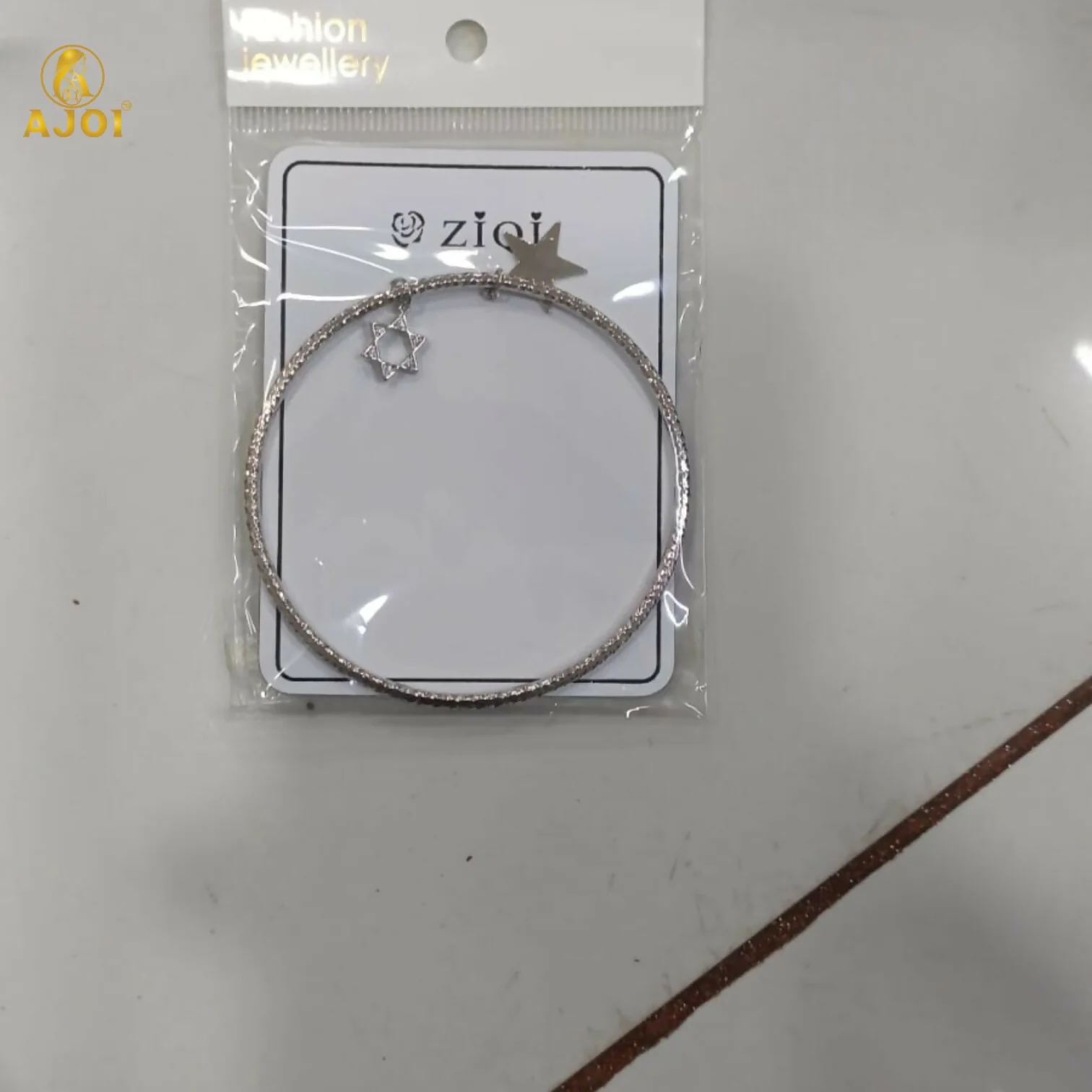 Elegant Silver Star & Hexagon Charm Bracelet - Image 6