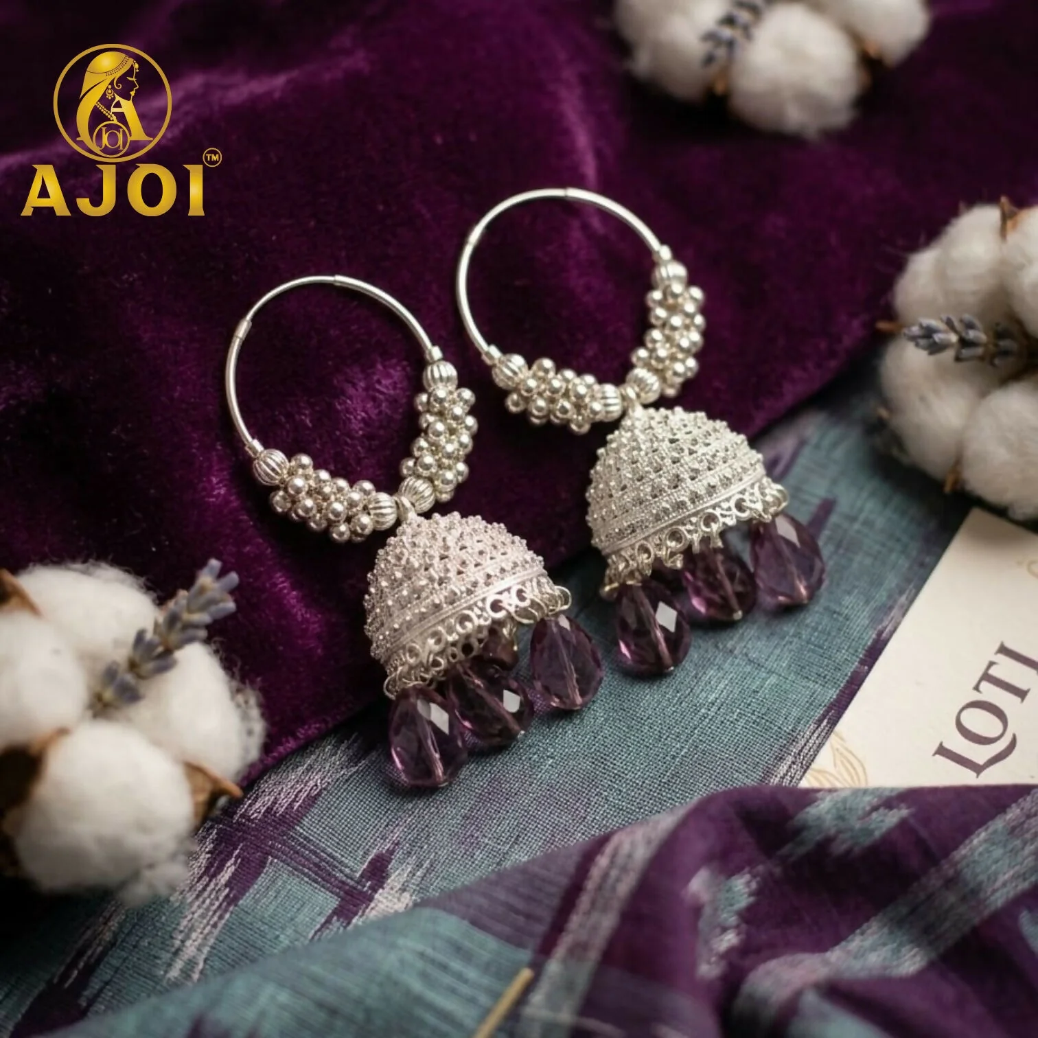Elegant Silver with Emerald Drops - Image 3