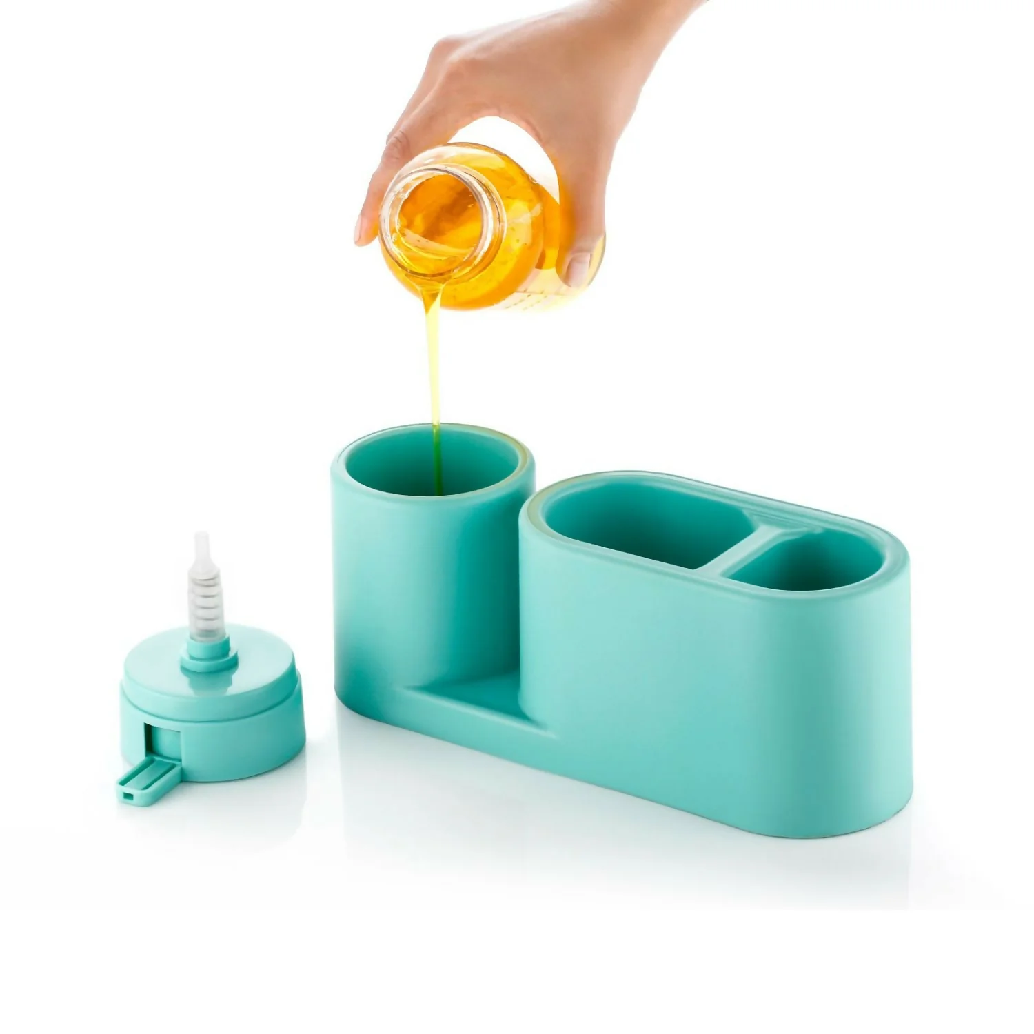 Elegant Soap Dispenser with Holder - Image 2