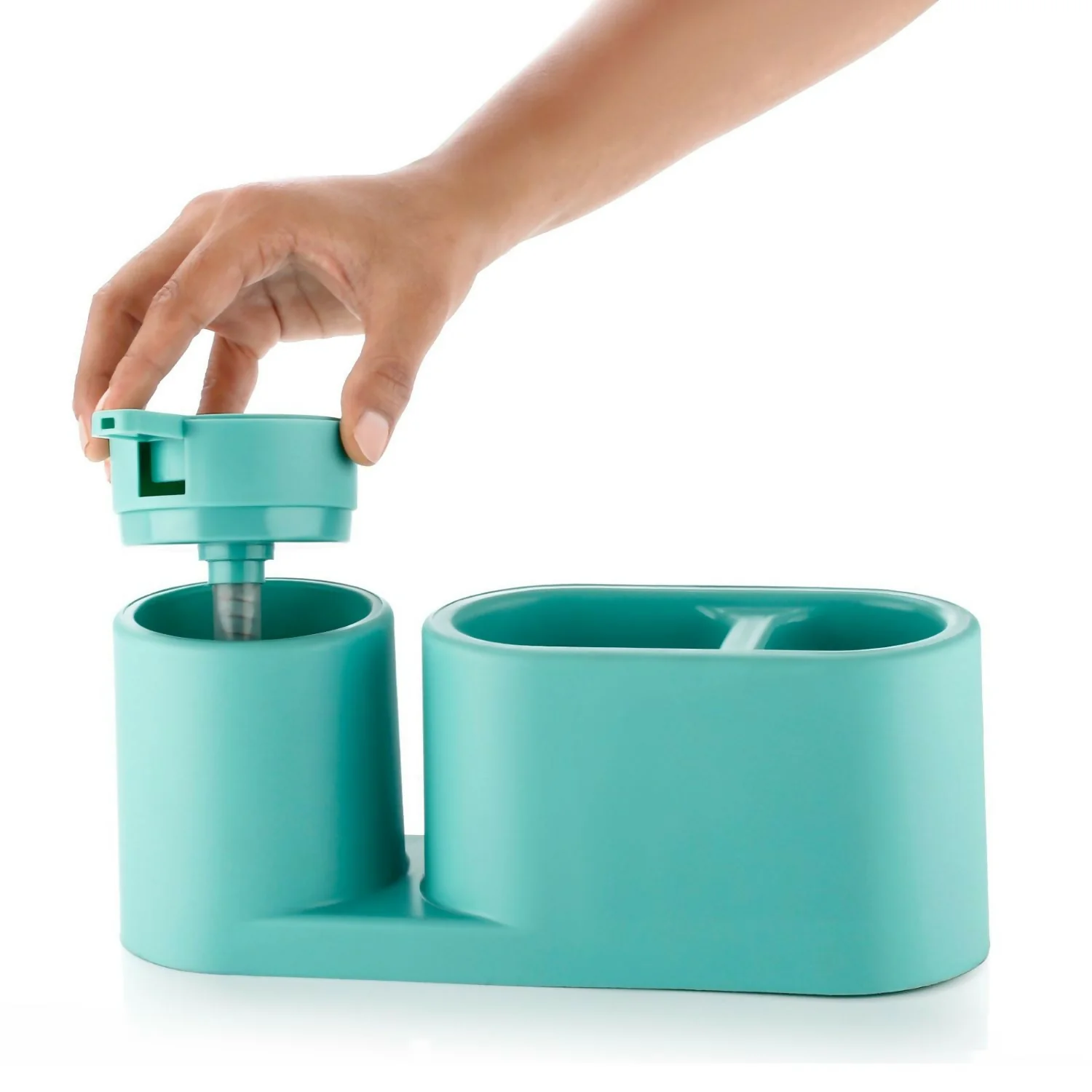 Elegant Soap Dispenser with Holder - Image 3
