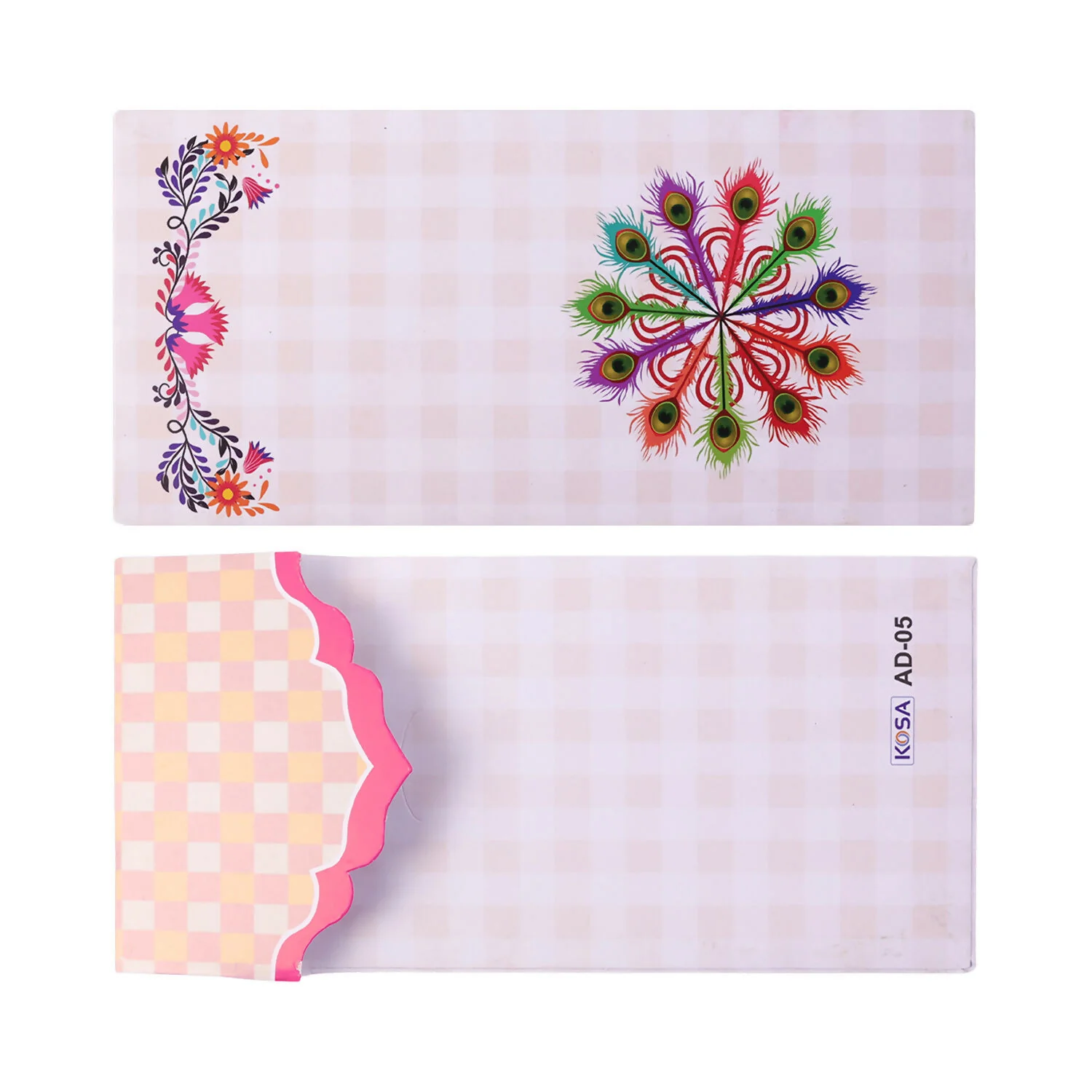 Elegant Wedding Money Envelope Gift Cover with Floral Design Pack of 10 - Image 6