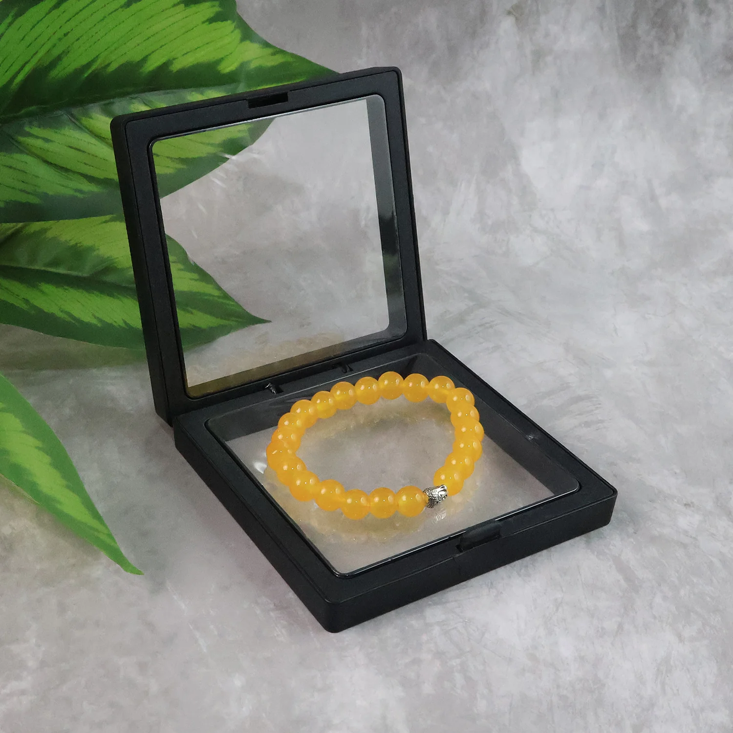 Elegant Yellow Buddha Charm Bracelet With Air-Tight Display Box - Image 2