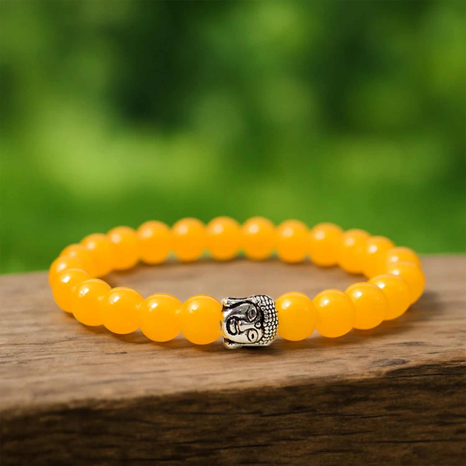 Elegant Yellow Buddha Charm Bracelet With Air-Tight Display Box - Image 3