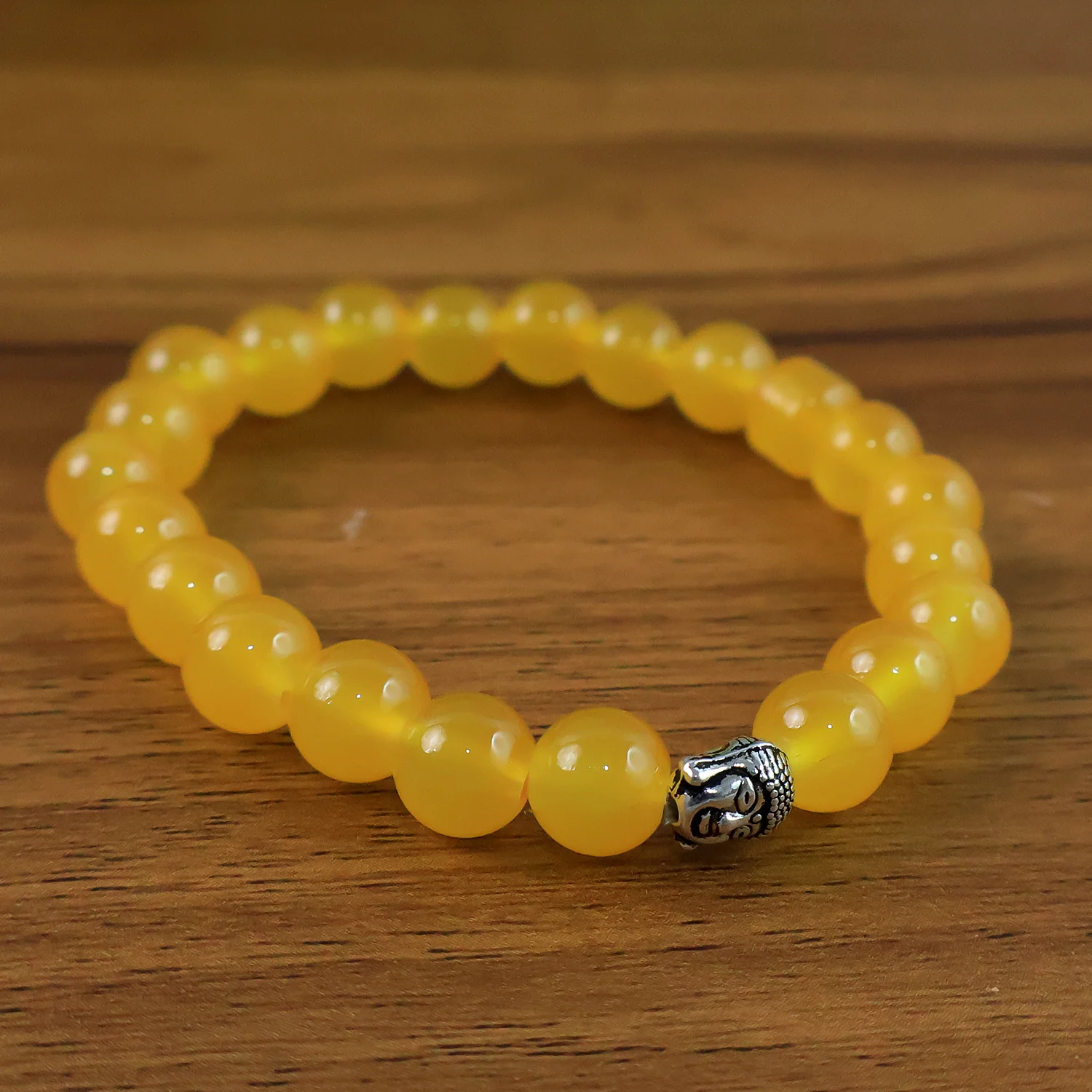 Elegant Yellow Buddha Charm Bracelet With Air-Tight Display Box - Image 4