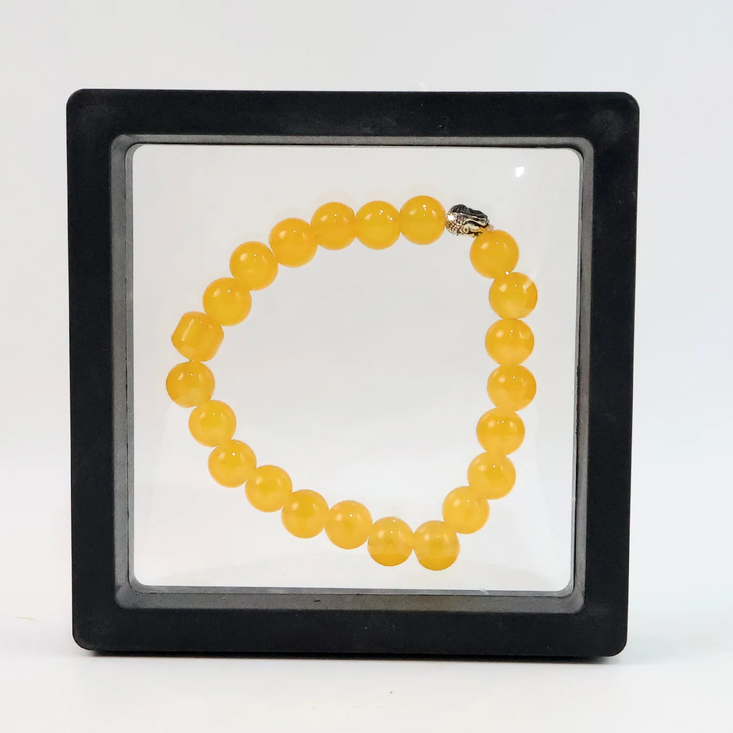 Elegant Yellow Buddha Charm Bracelet With Air-Tight Display Box - Image 5