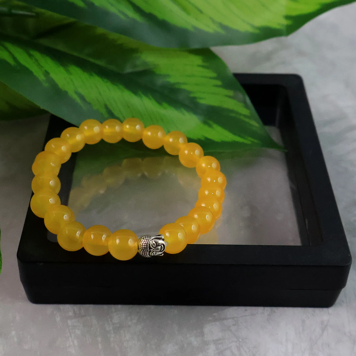 Elegant Yellow Buddha Charm Bracelet With Air-Tight Display Box - Image 6