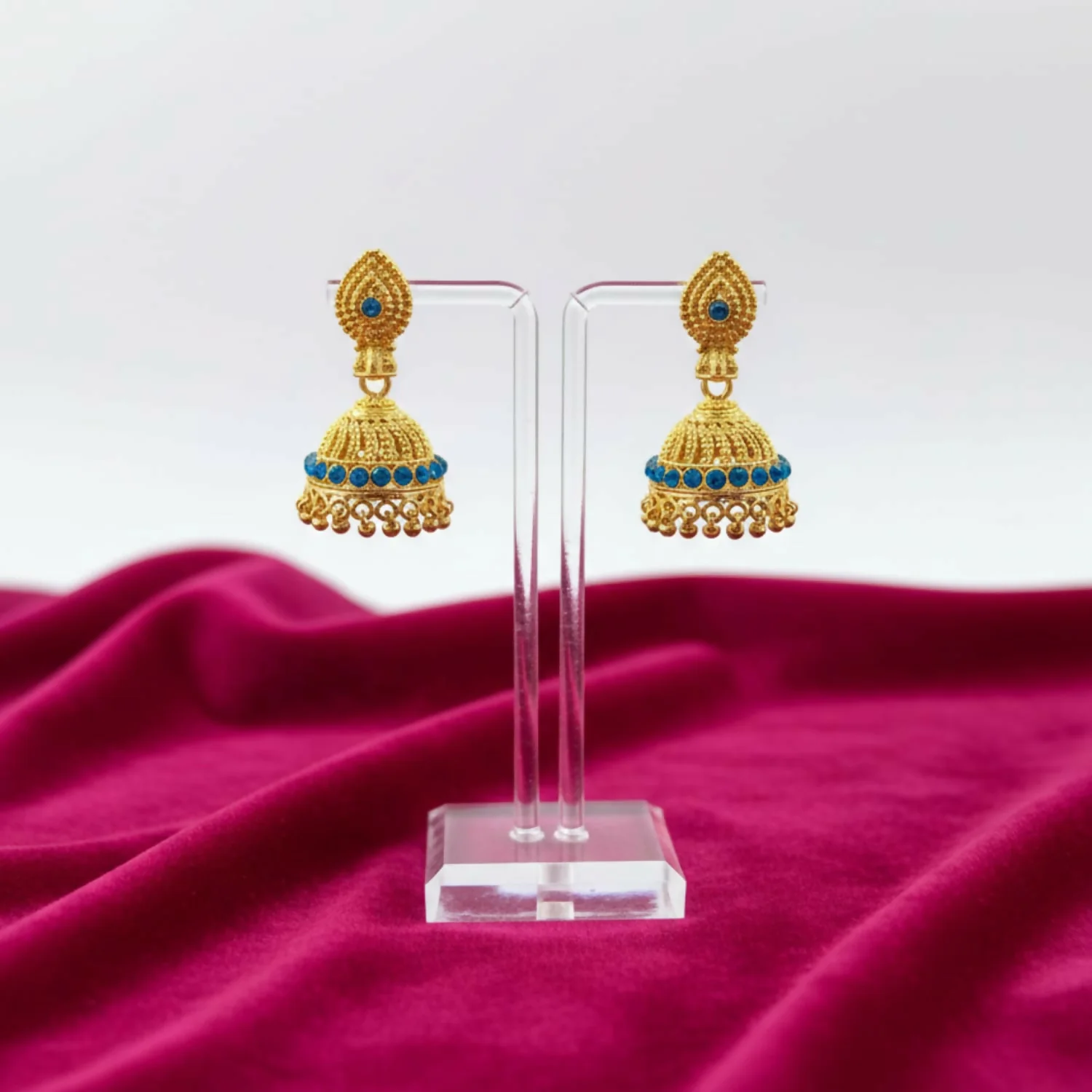 Elegent Golden Earrings For Women & Girl Traditional Jewellery Stylish Fancy Jhumka Earrings - Image 3