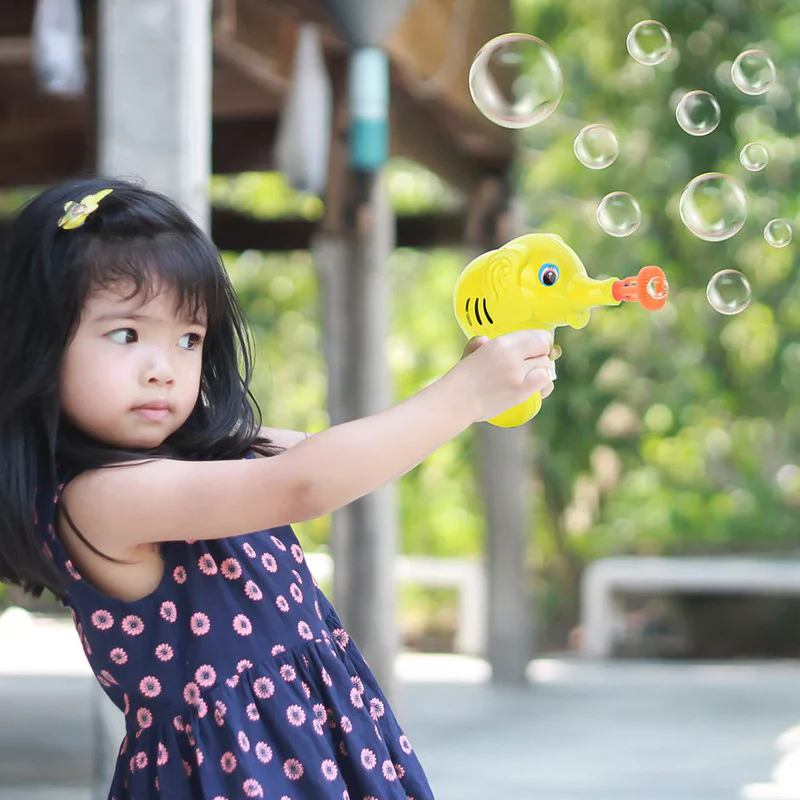 Elephant Bubble Gun for Kids - Includes Bubble Solution - Image 2