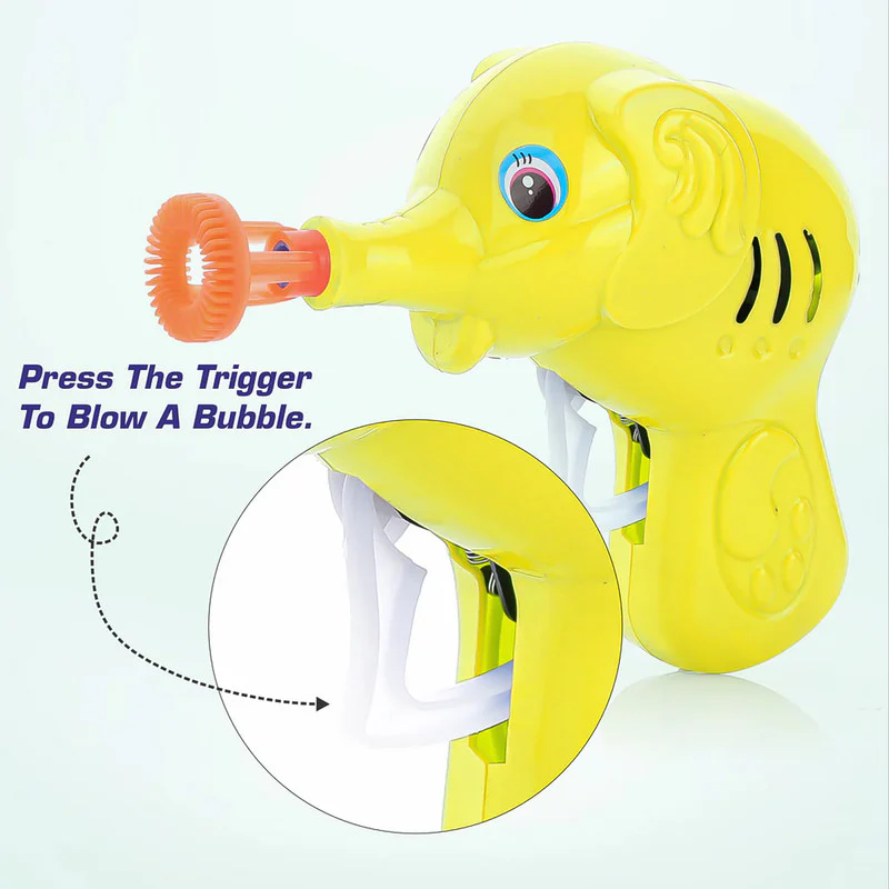 Elephant Bubble Gun for Kids - Includes Bubble Solution - Image 6