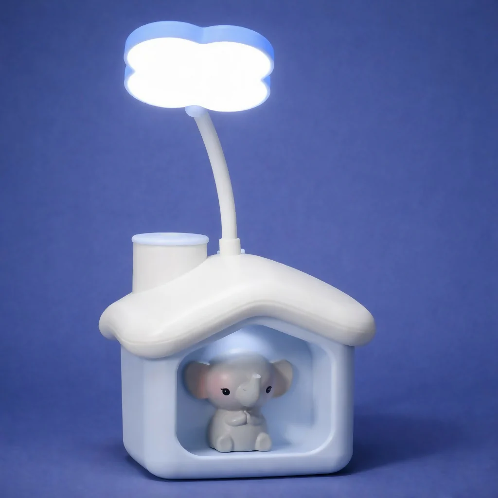 Elephant House LED Desk Lamp with Piggy Bank Coin Saver - Image 3