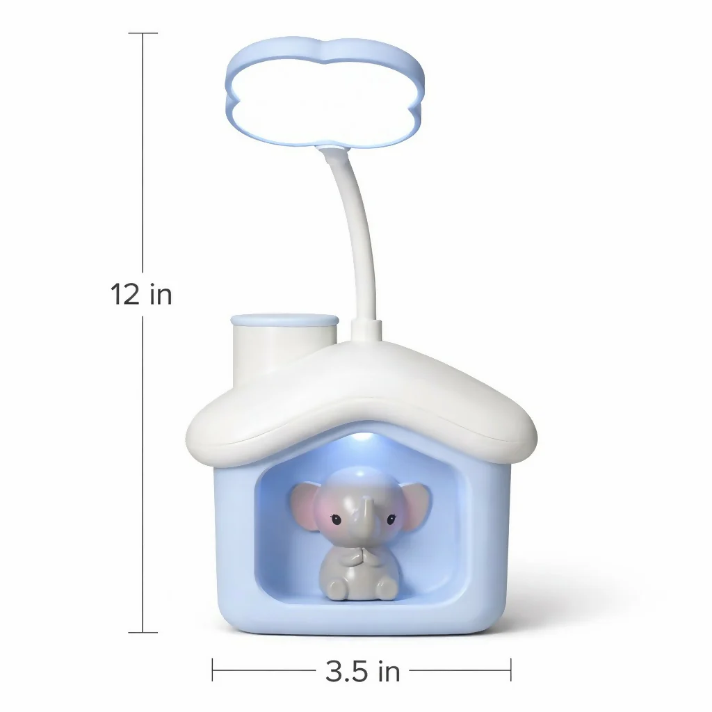 Elephant House LED Desk Lamp with Piggy Bank Coin Saver - Image 5