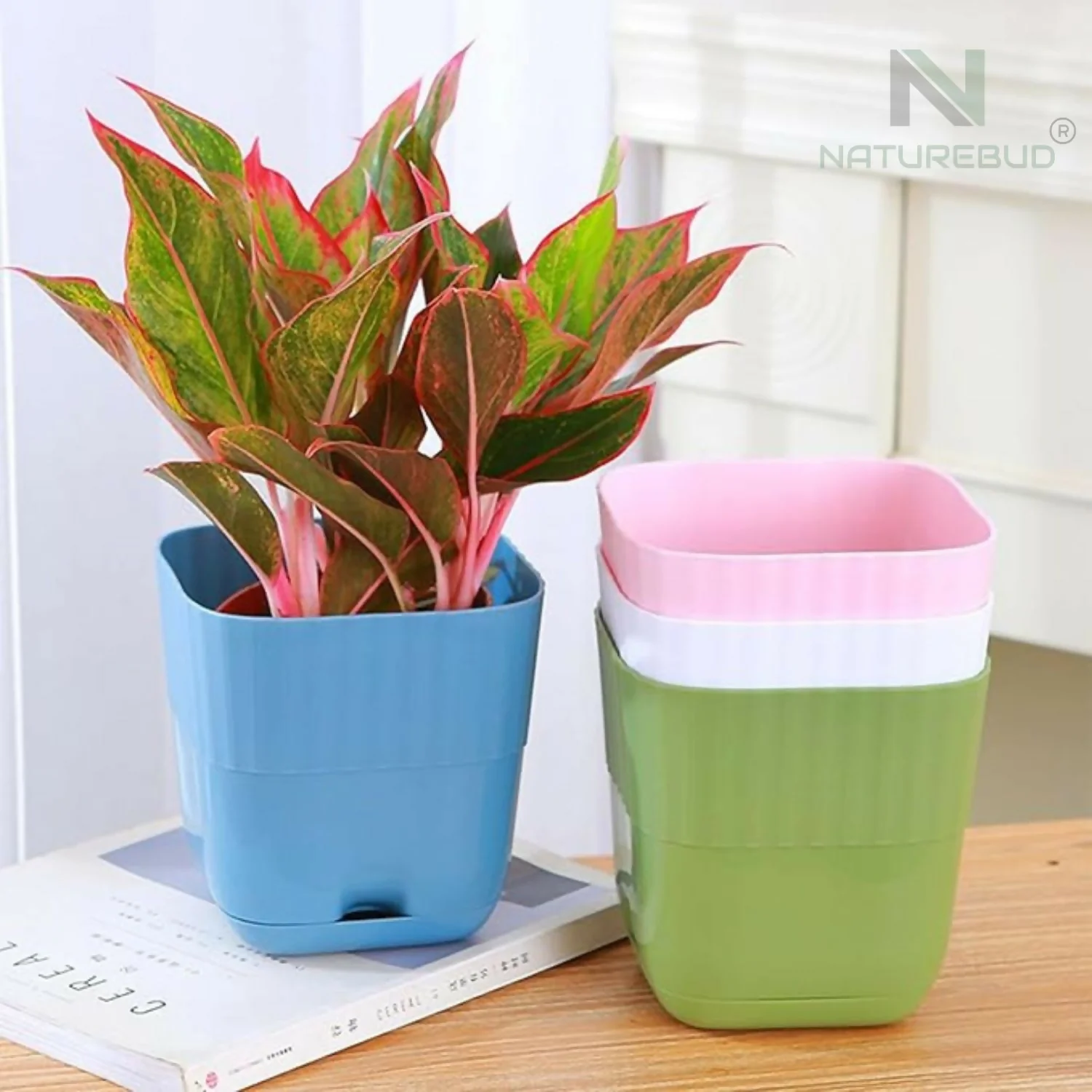 ELITEGROW SQUARE FLOWER POT (PACK OF 5) - Image 2
