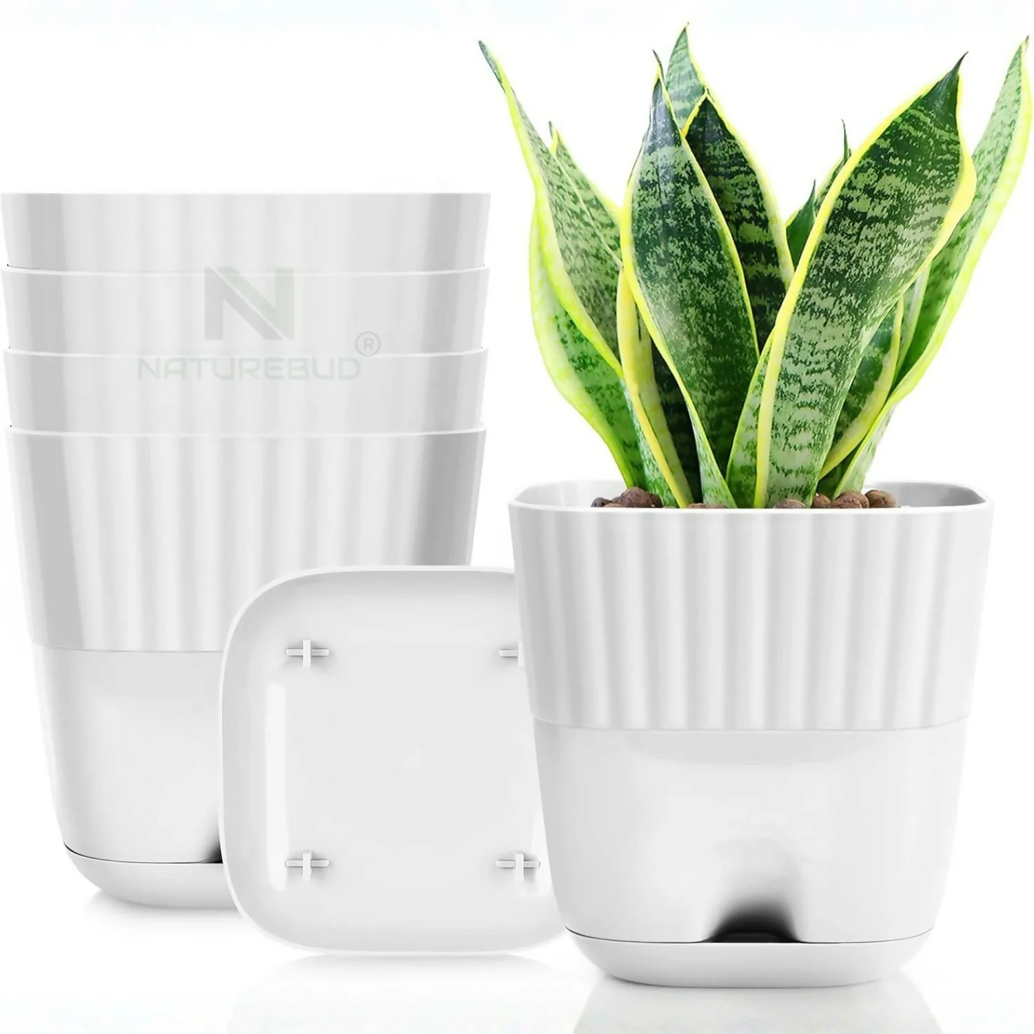 ELITEGROW SQUARE FLOWER POT (PACK OF 5) - Image 4
