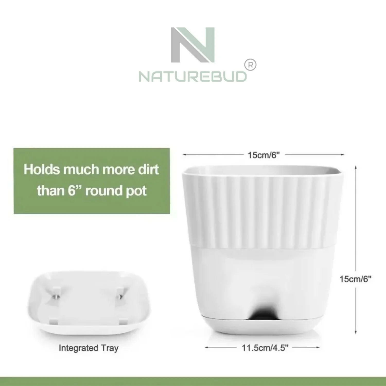 ELITEGROW SQUARE FLOWER POT (PACK OF 5) - Image 6