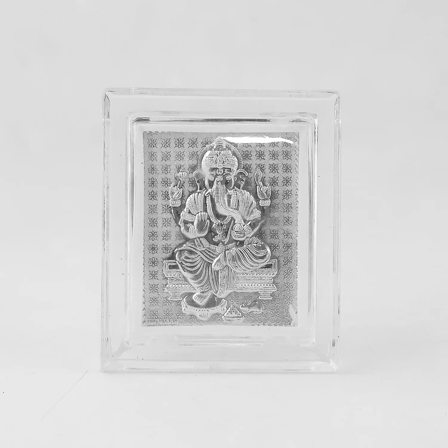 Embossed Silver-Plated Lord Ganesha Photo Frame  (1 Pc) - Image 5