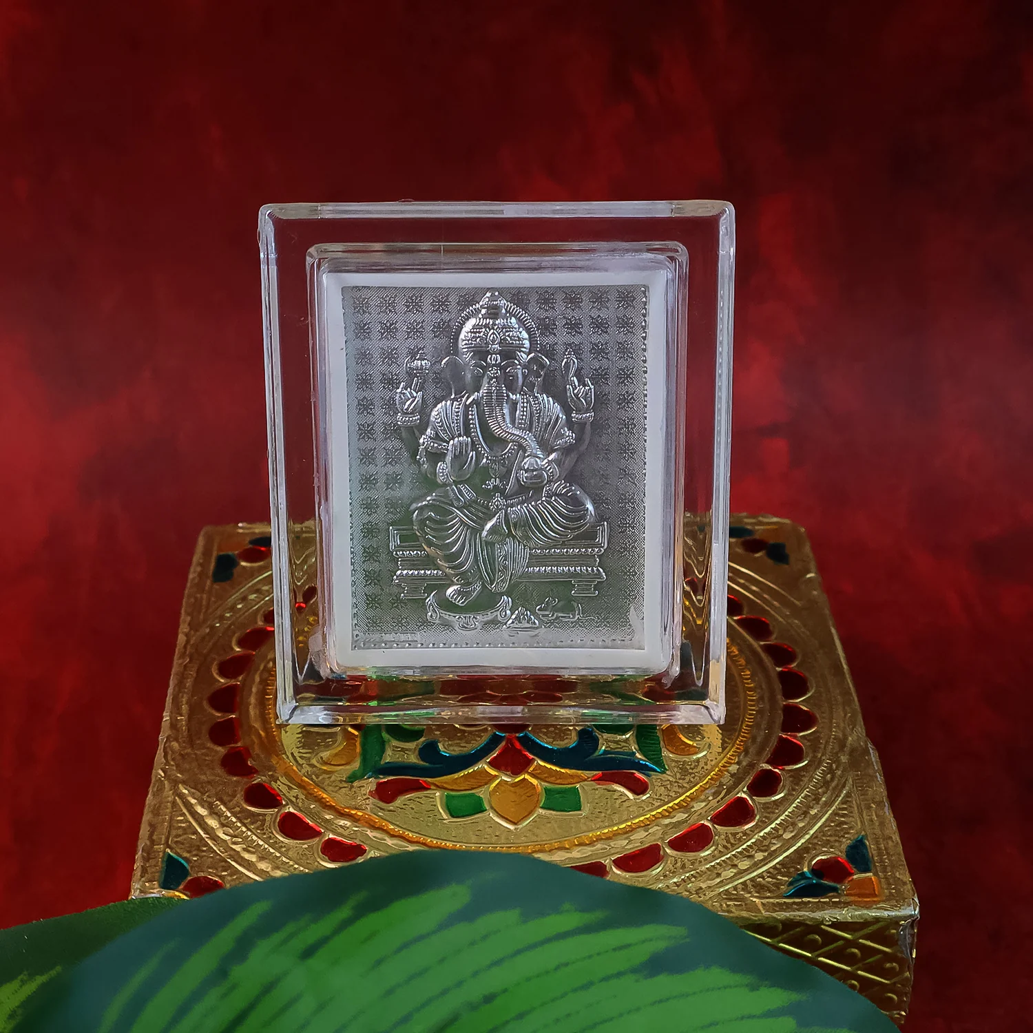 Embossed Silver-Plated Lord Ganesha Photo Frame  (1 Pc) - Image 6